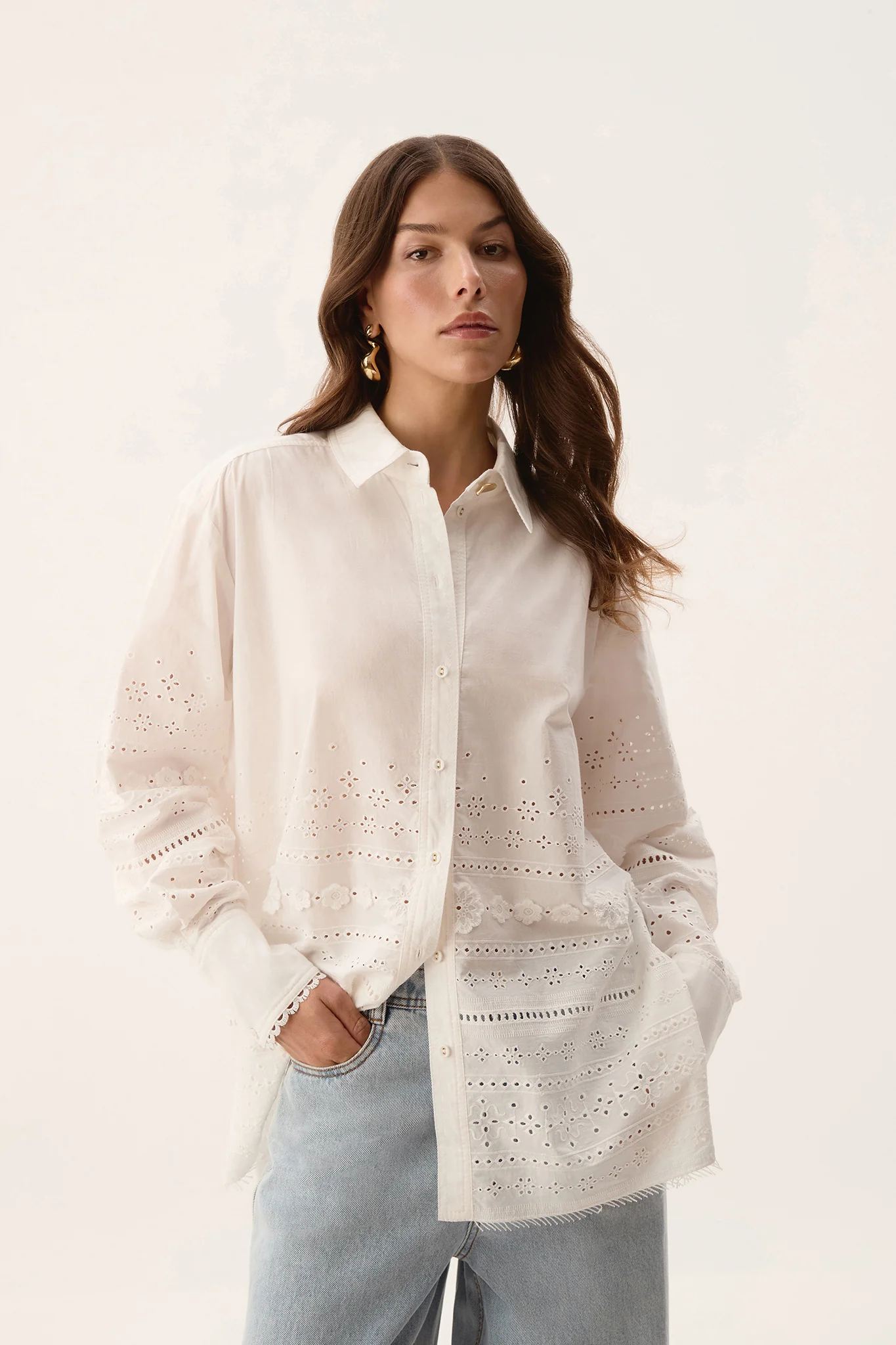 Cloud Embroidered Shirt - Image 4