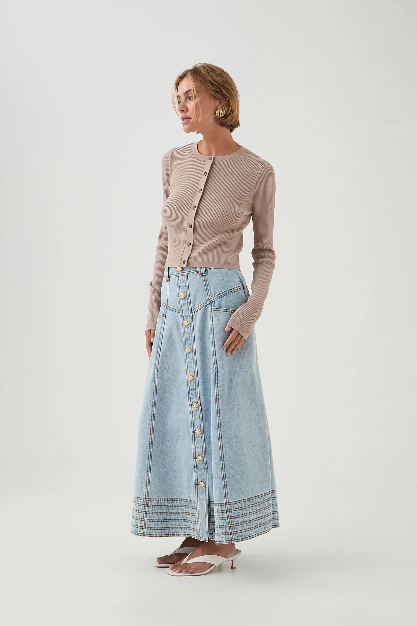 Coast Denim Midi Skirt - Image 3