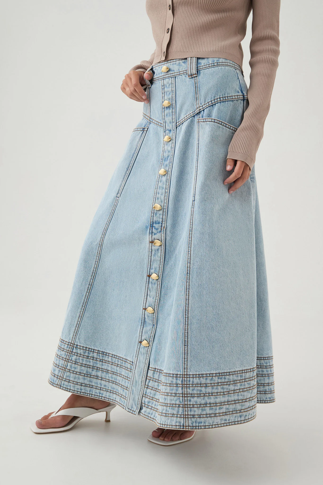 Coast Denim Midi Skirt - Image 4