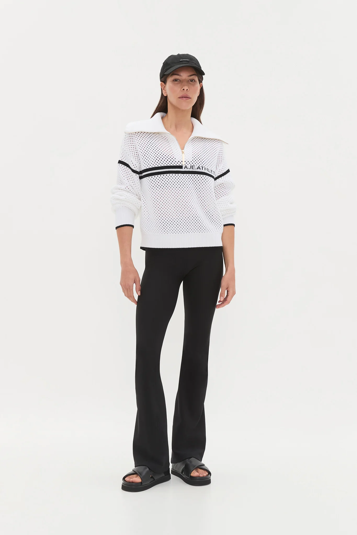 Contrast Zip Knit Jumper 414 - Image 3