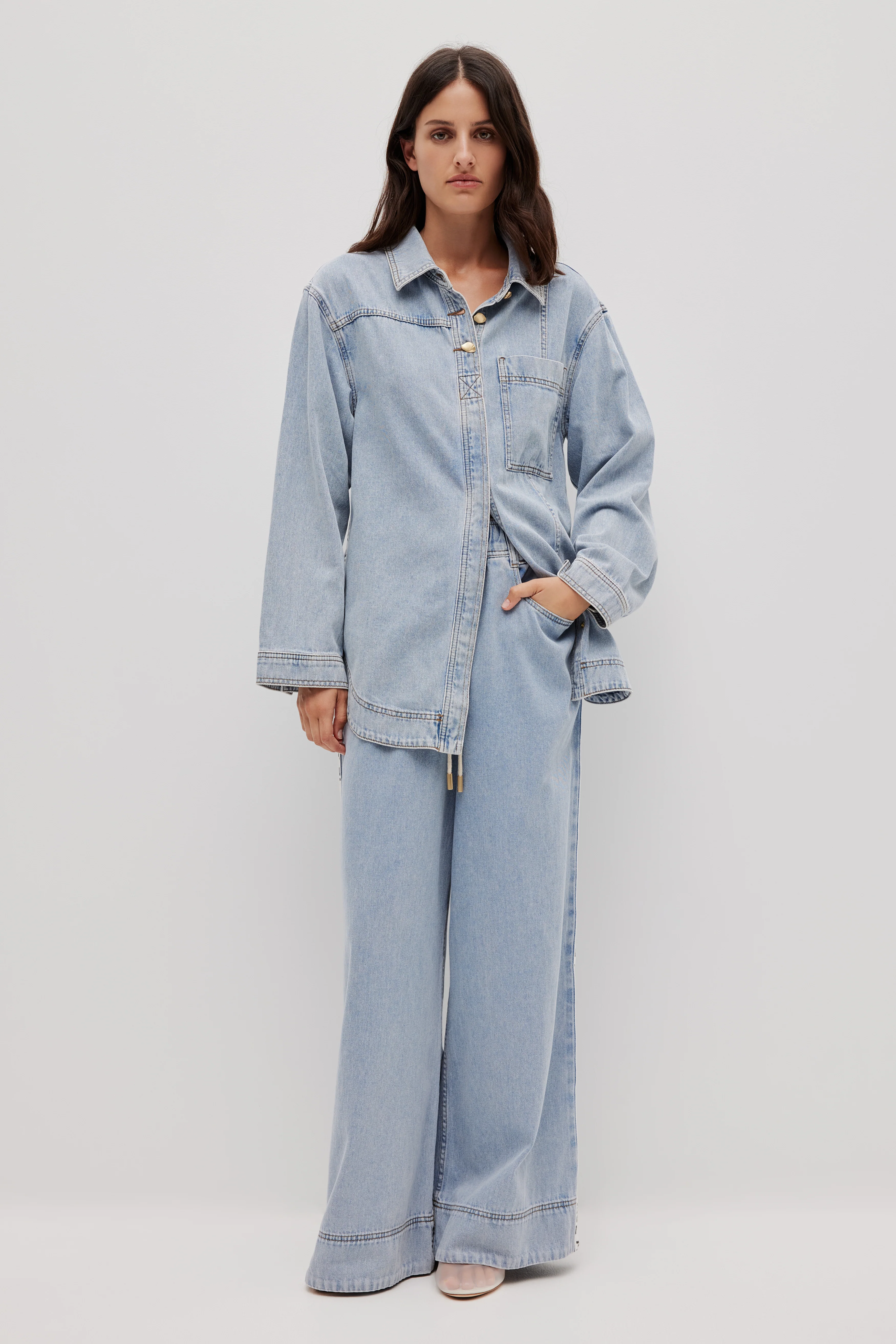 Corrie Denim Long Sleeve Shirt