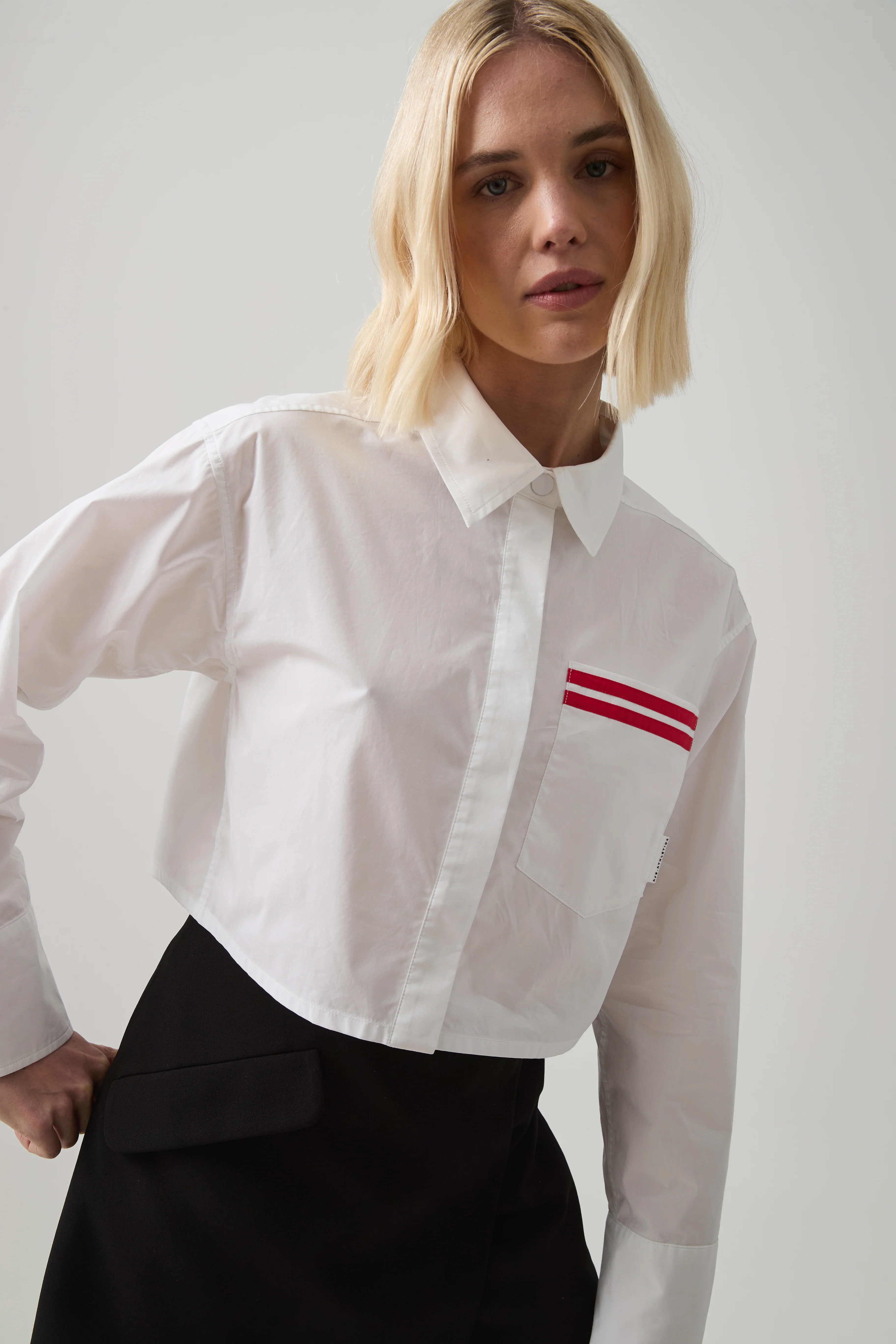 Cropped Cotton Shirt 462