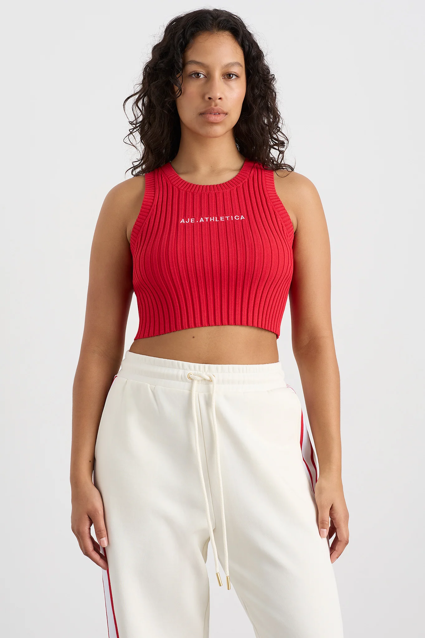 Cropped Knitted Logo Tank 135 - Image 16