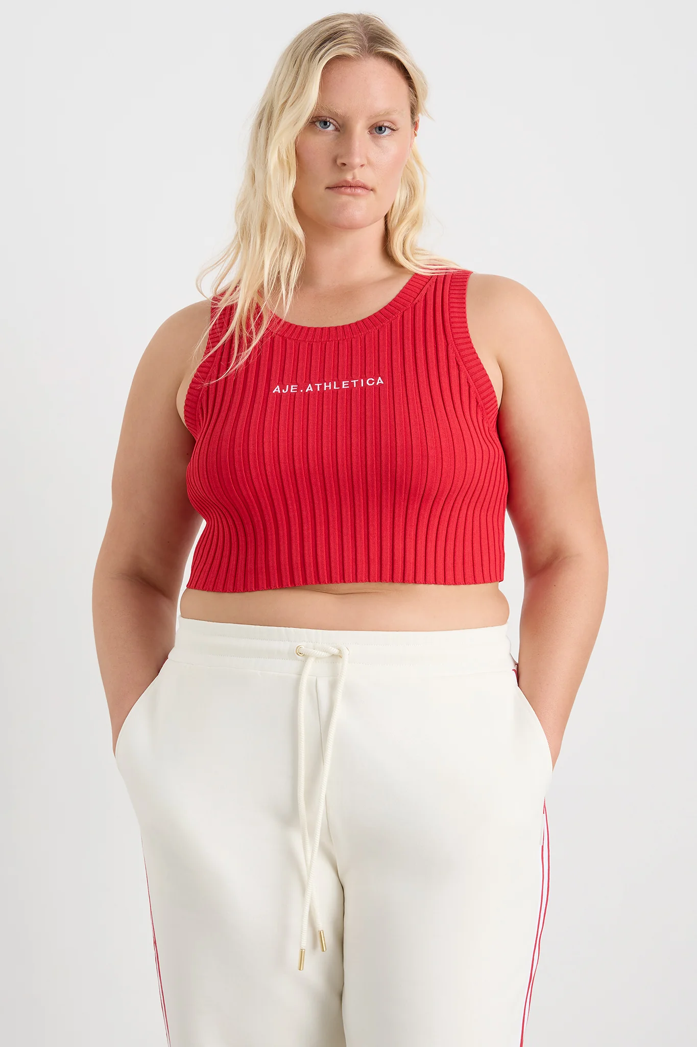 Cropped Knitted Logo Tank 135 - Image 20