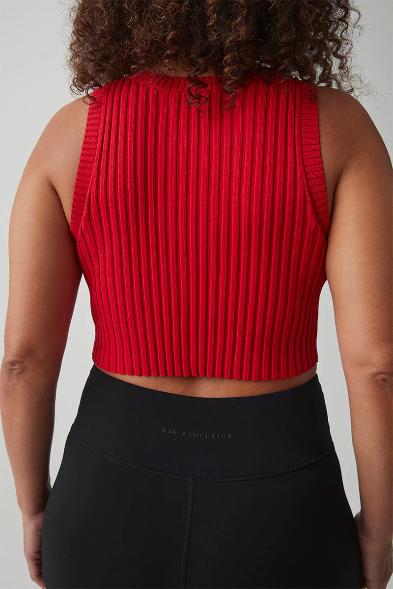Cropped Knitted Logo Tank 135 - Image 6