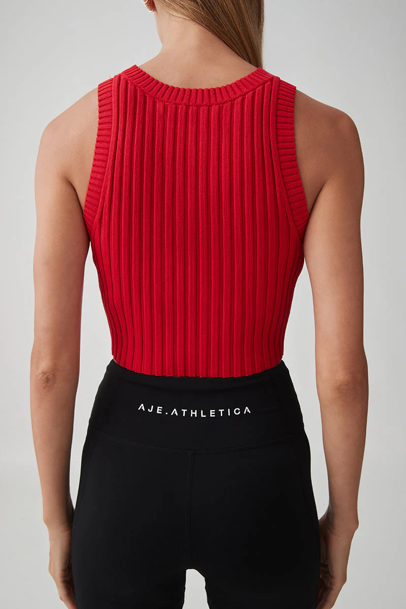 Cropped Knitted Logo Tank 135 - Image 8