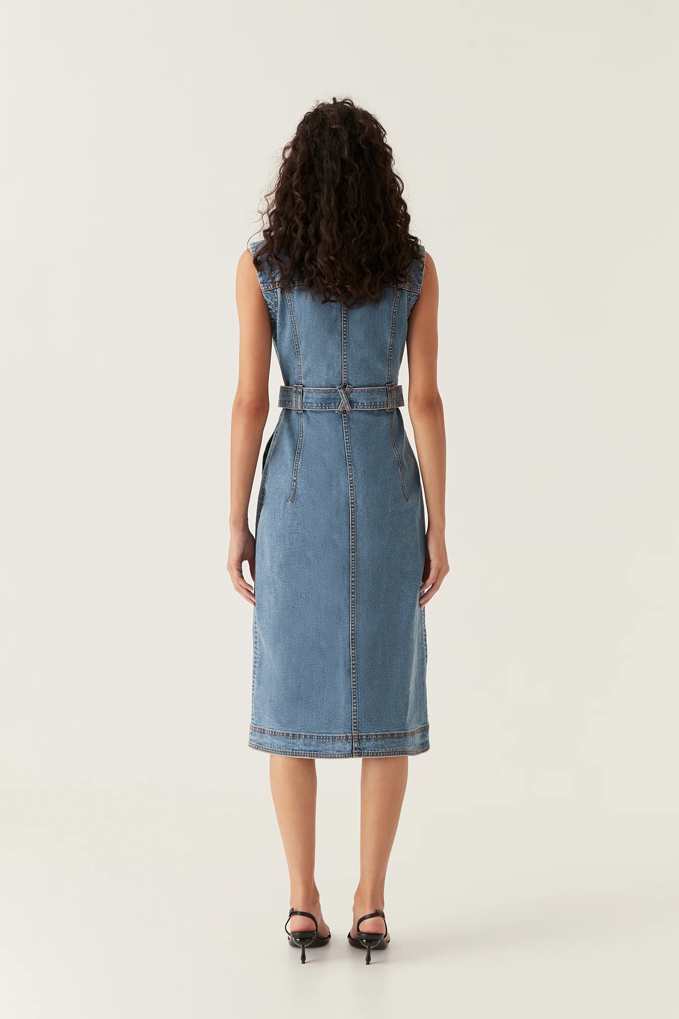 Darcie Denim Midi Dress - Image 6