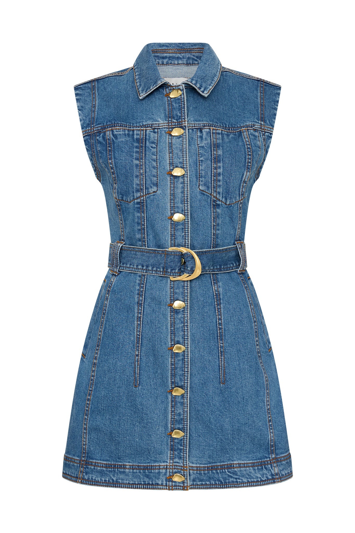 Darcie Denim Mini Dress - Image 2