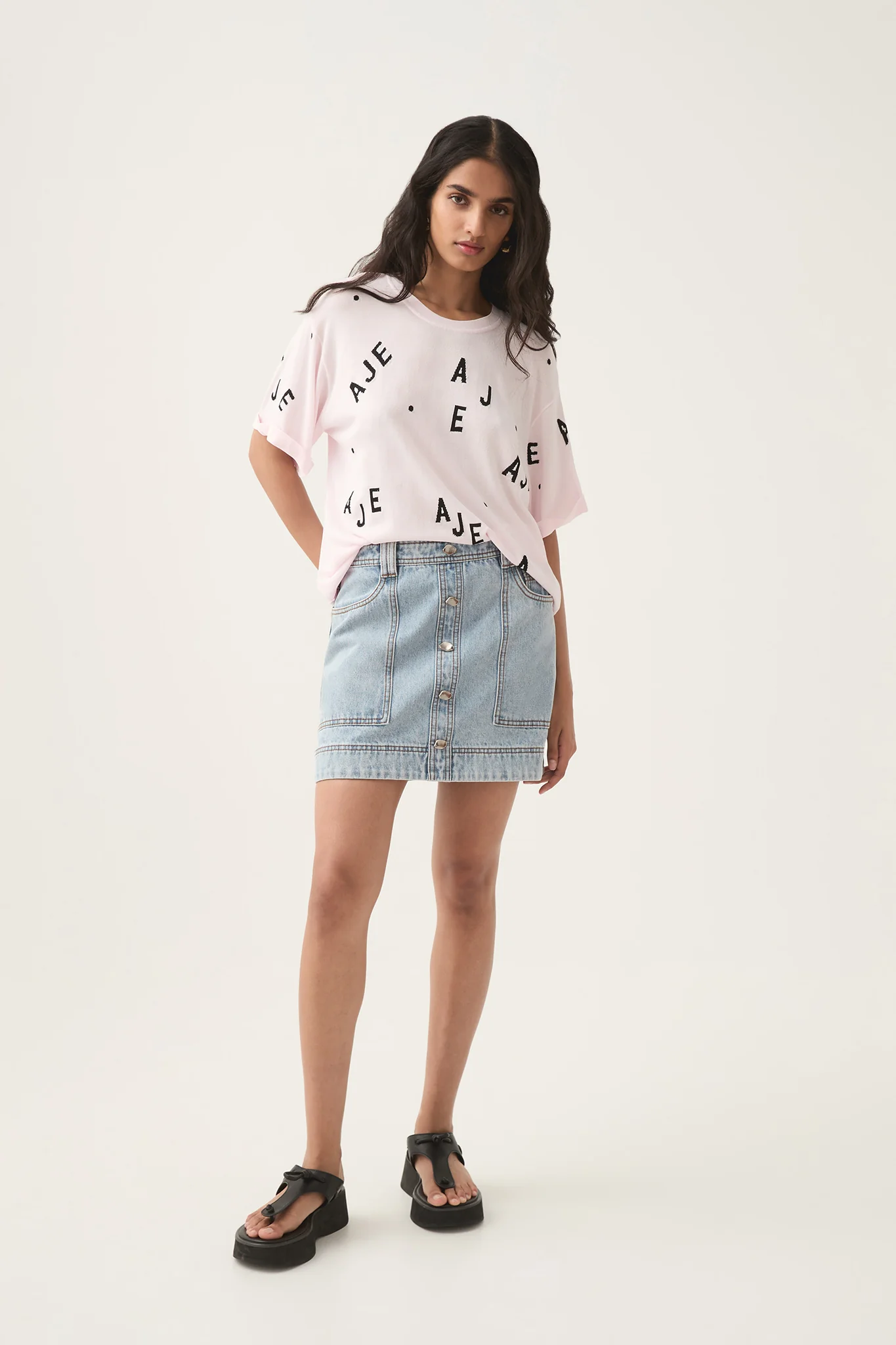 Decora Logo Sprinkle Knit Tee - Image 3