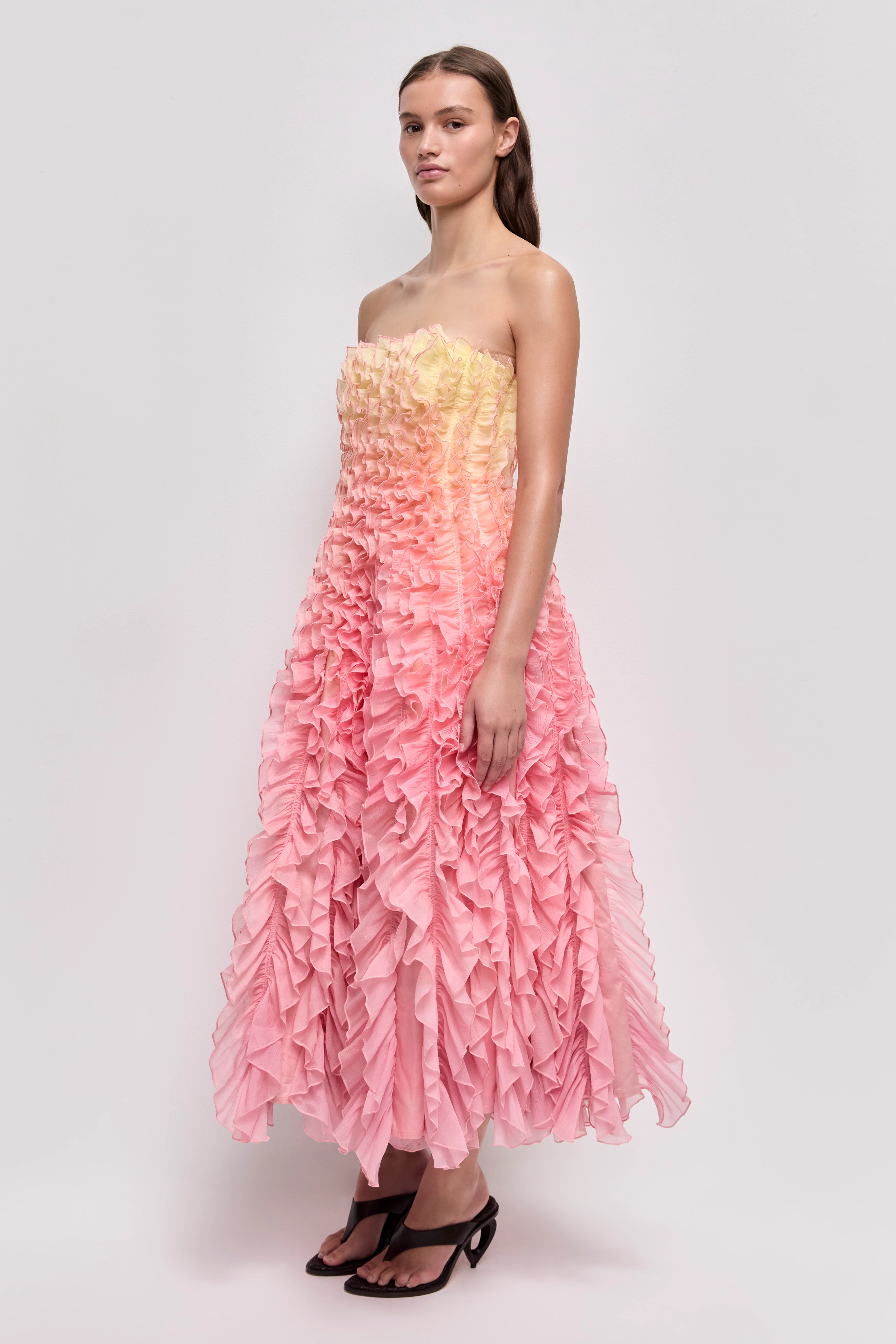 Delphie Frill Midi Dress - Image 4
