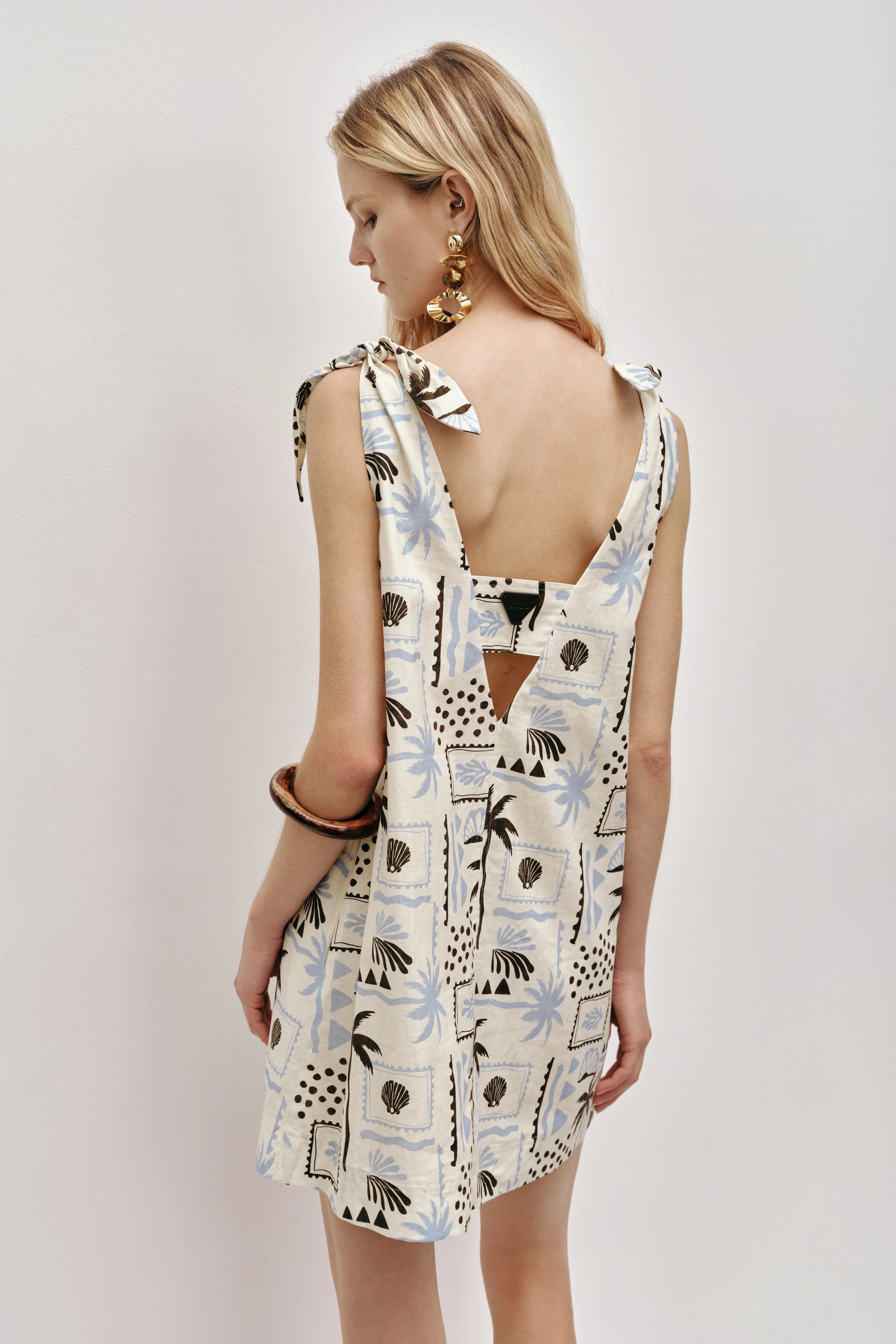 Dessie Tie Mini Dress - Image 4