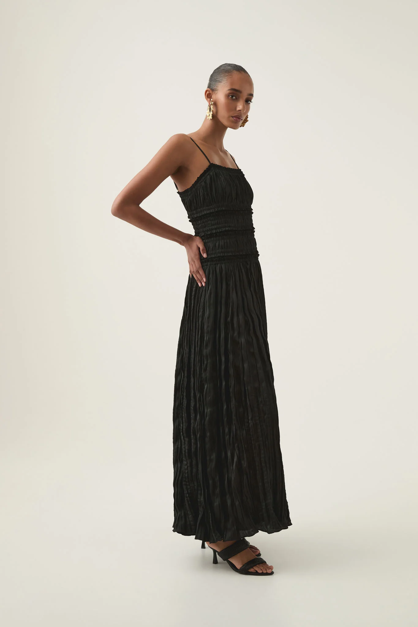 Dewdrop Layered Satin Gown - Image 3