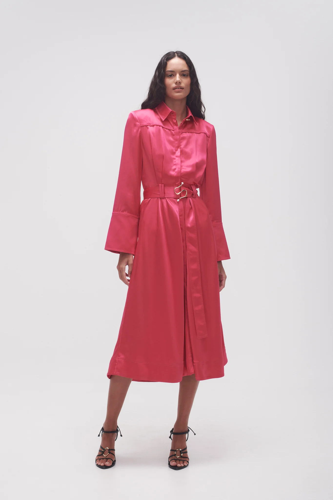 Echo Belted Midi Shirt Dress - Image 3
