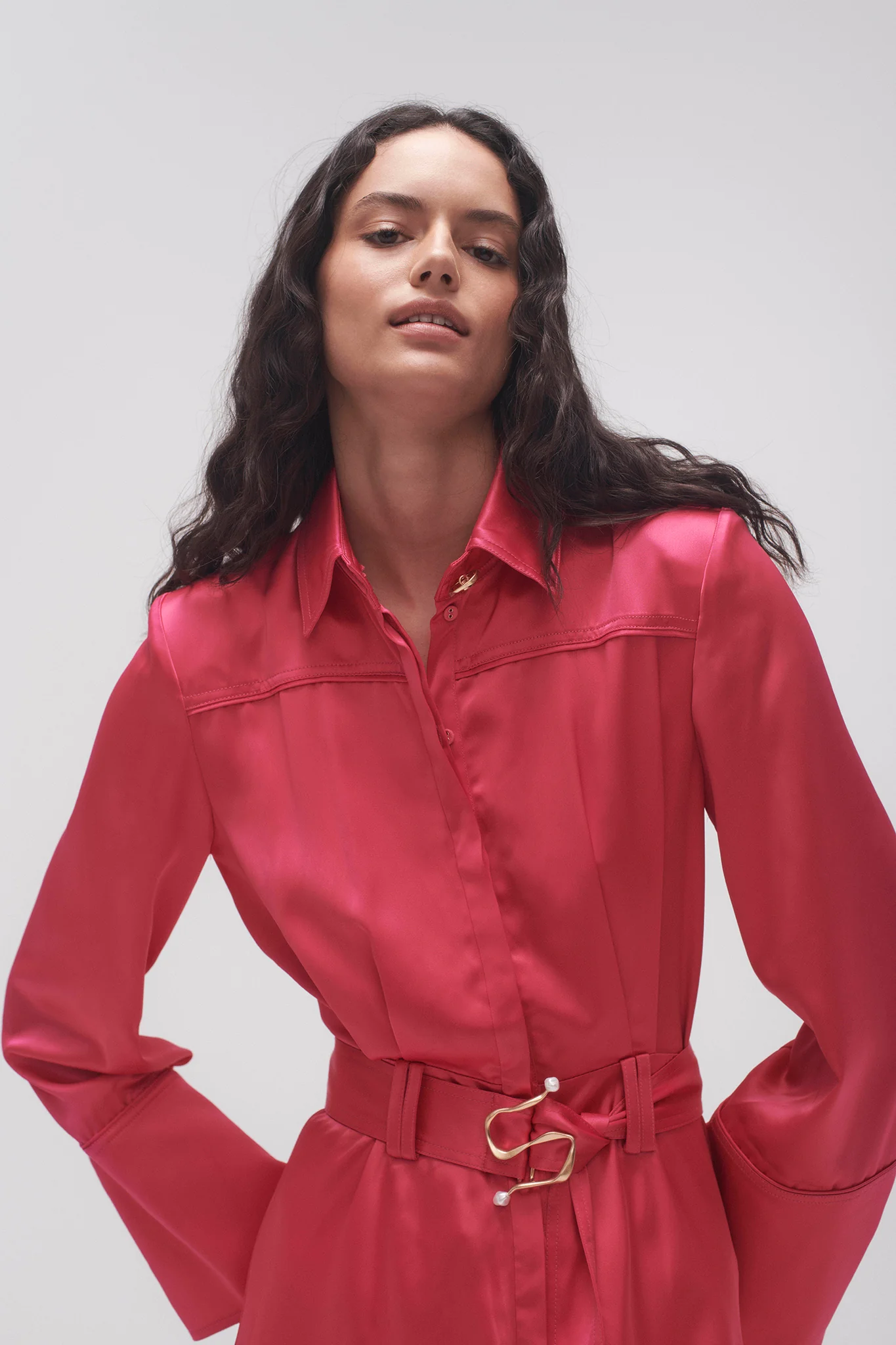 Echo Belted Midi Shirt Dress - Image 6