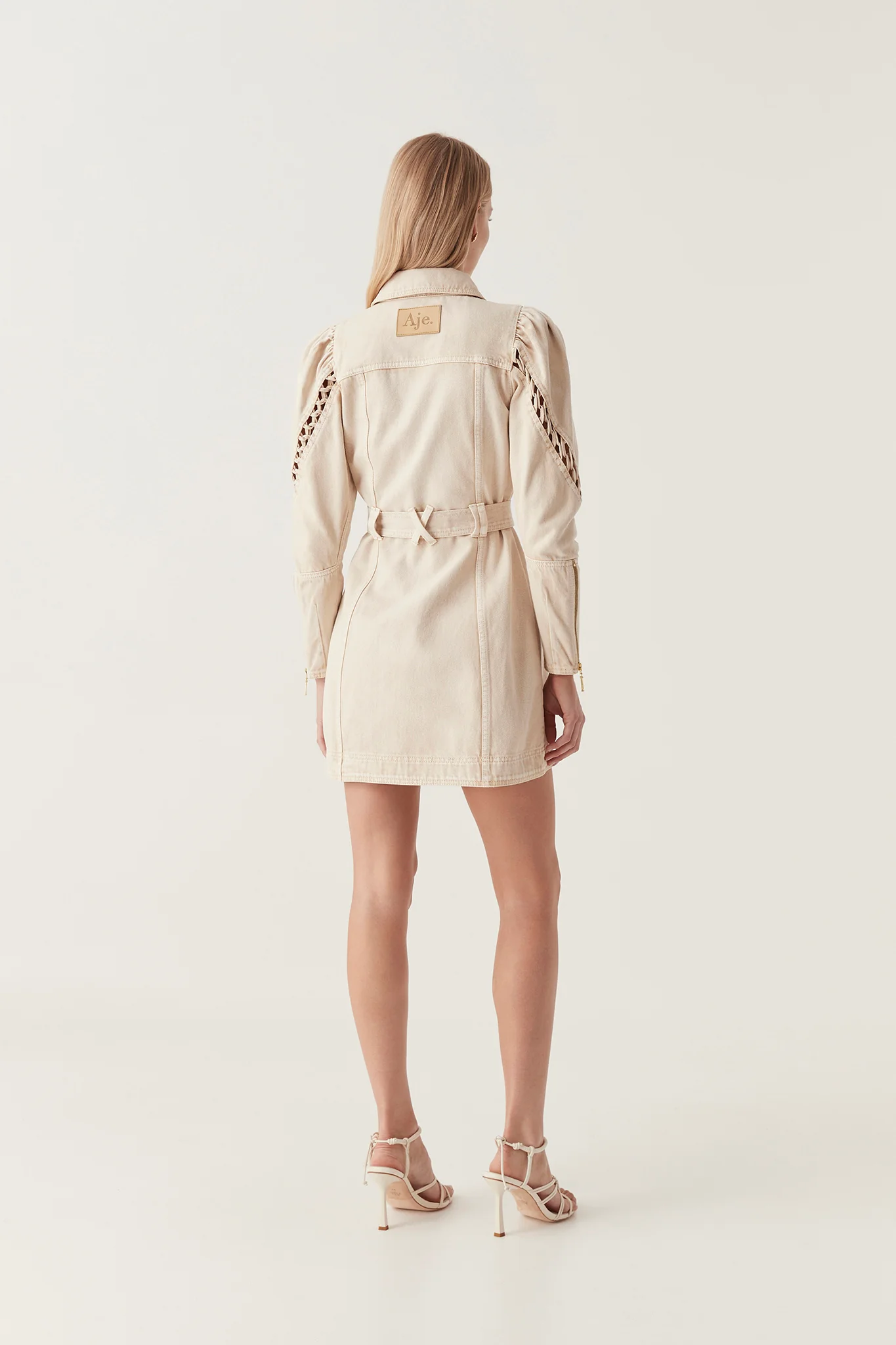 Effie Braided Denim Mini Dress - Image 5