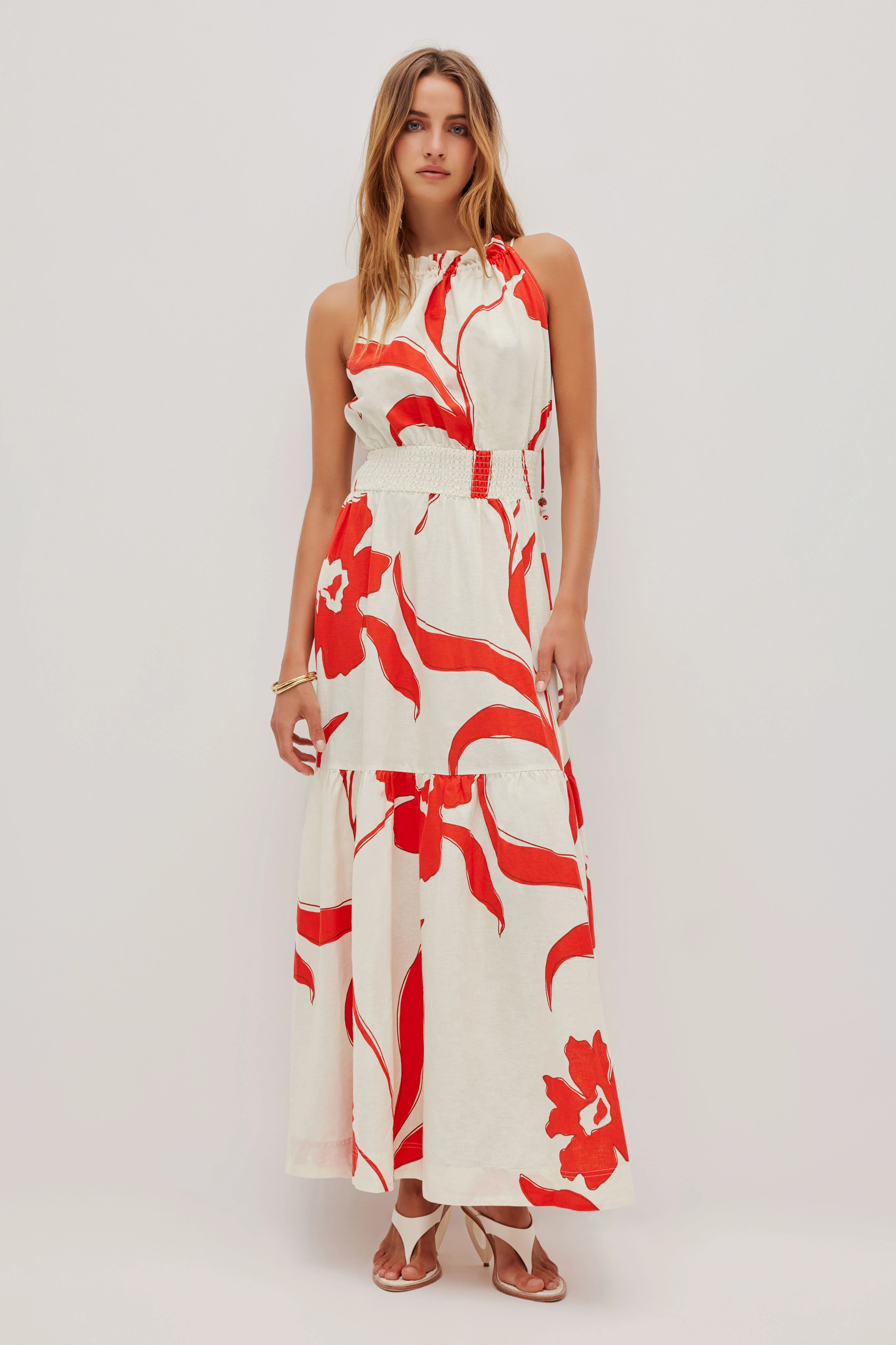 Elara Gathered Maxi Dress - Image 5