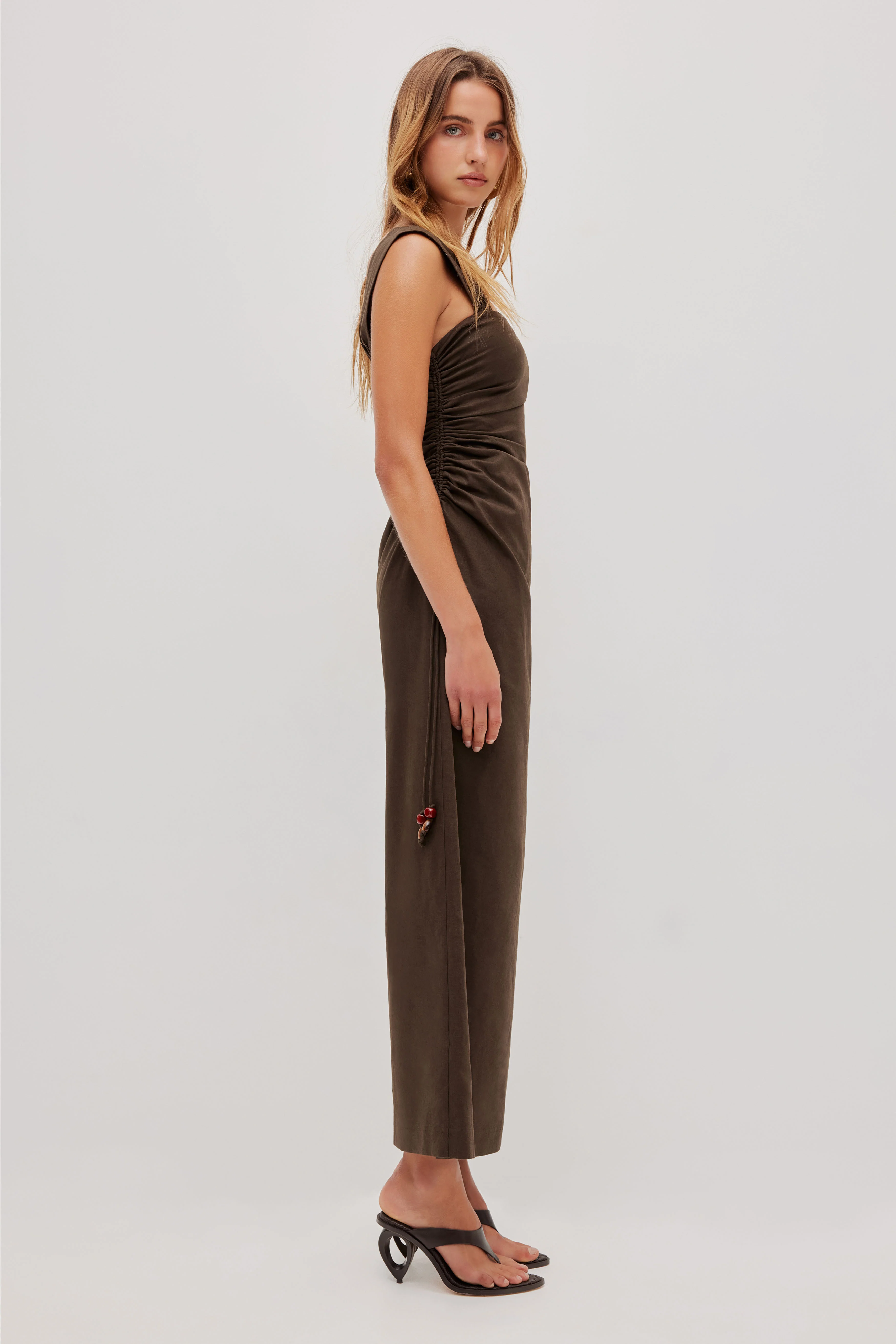 Elara Ruched Midi Dress - Image 6