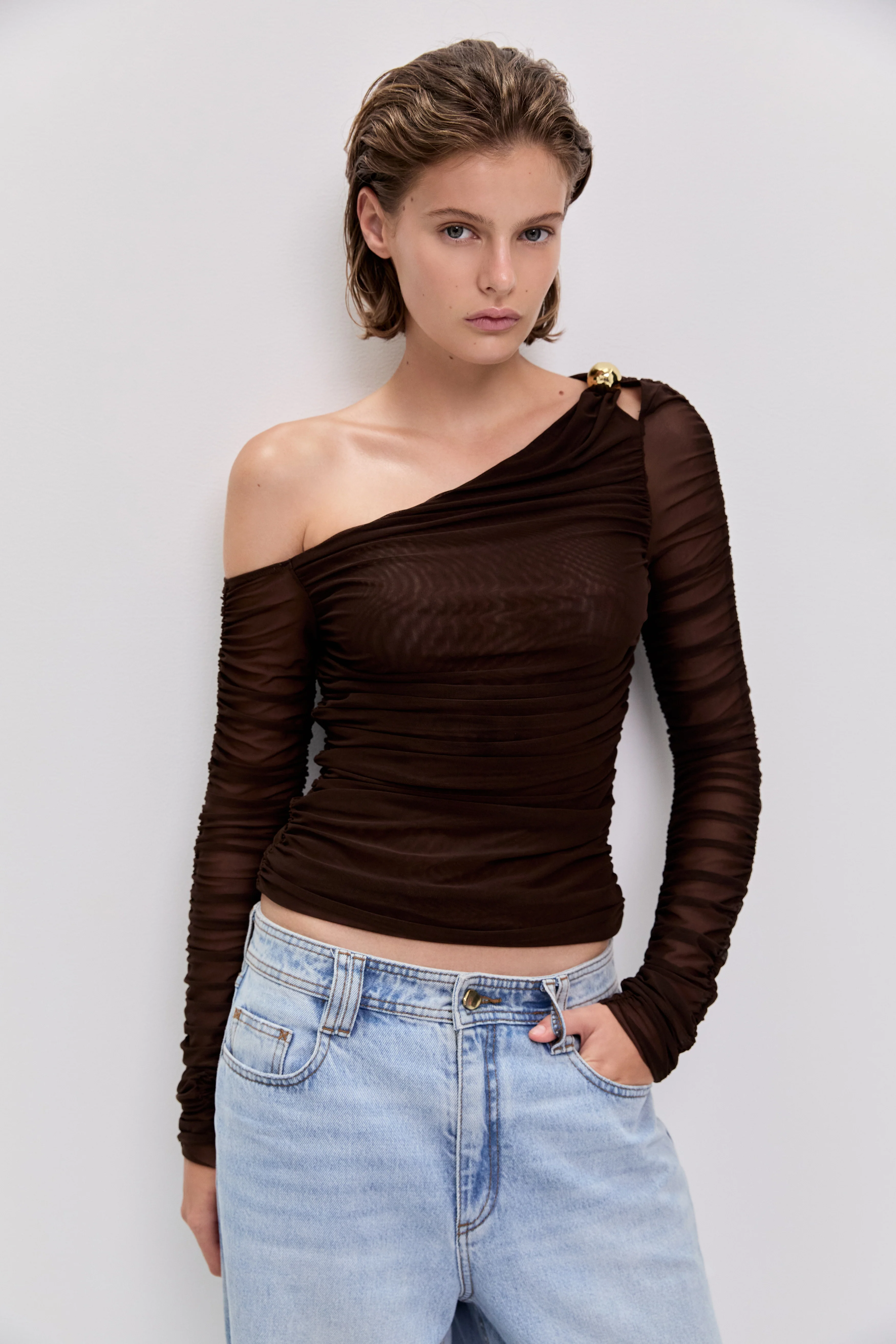 Elaria Long Sleeve Mesh Top - Image 3