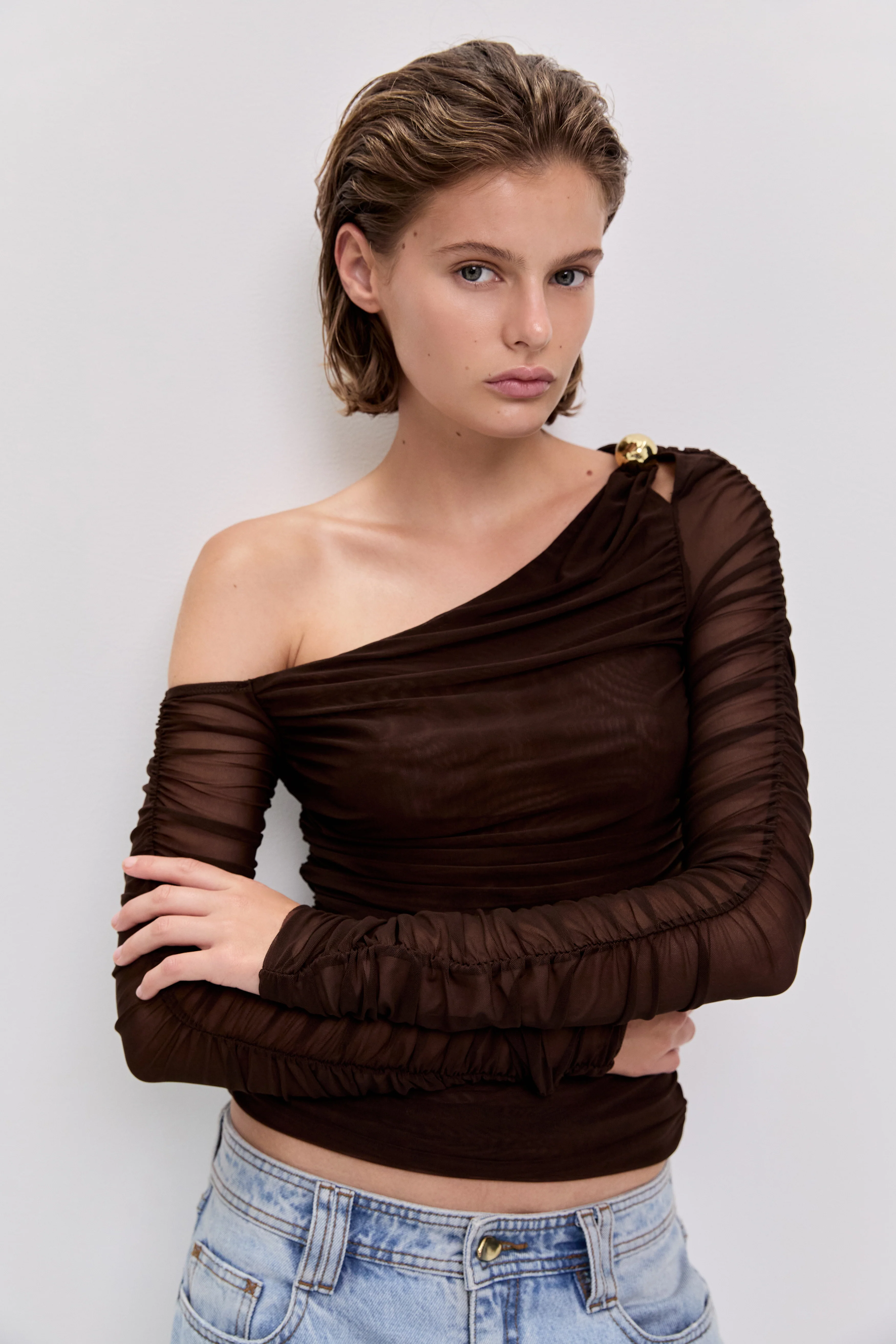 Elaria Long Sleeve Mesh Top - Image 4