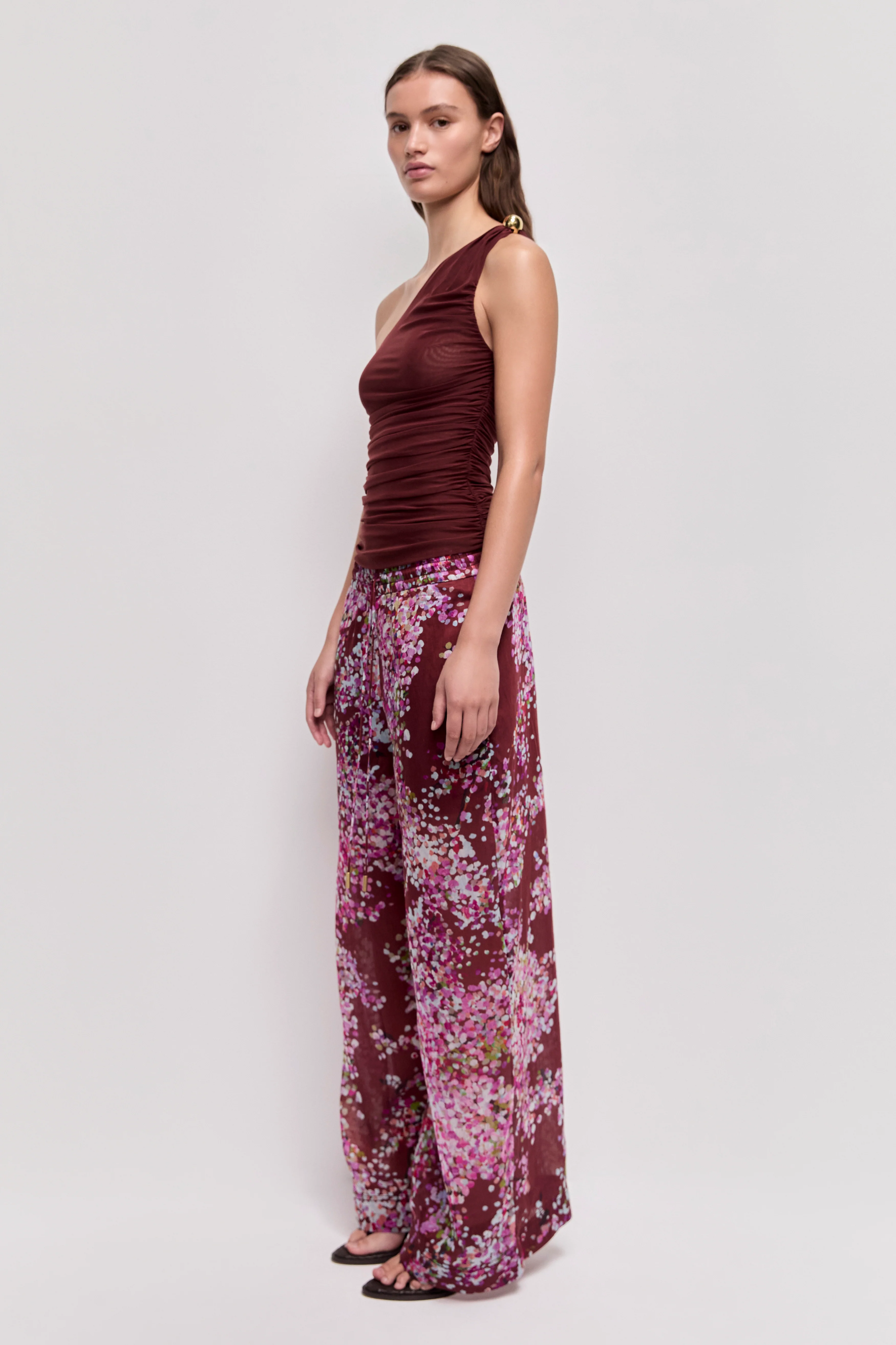Elaria One Shoulder Mesh Top - Image 5