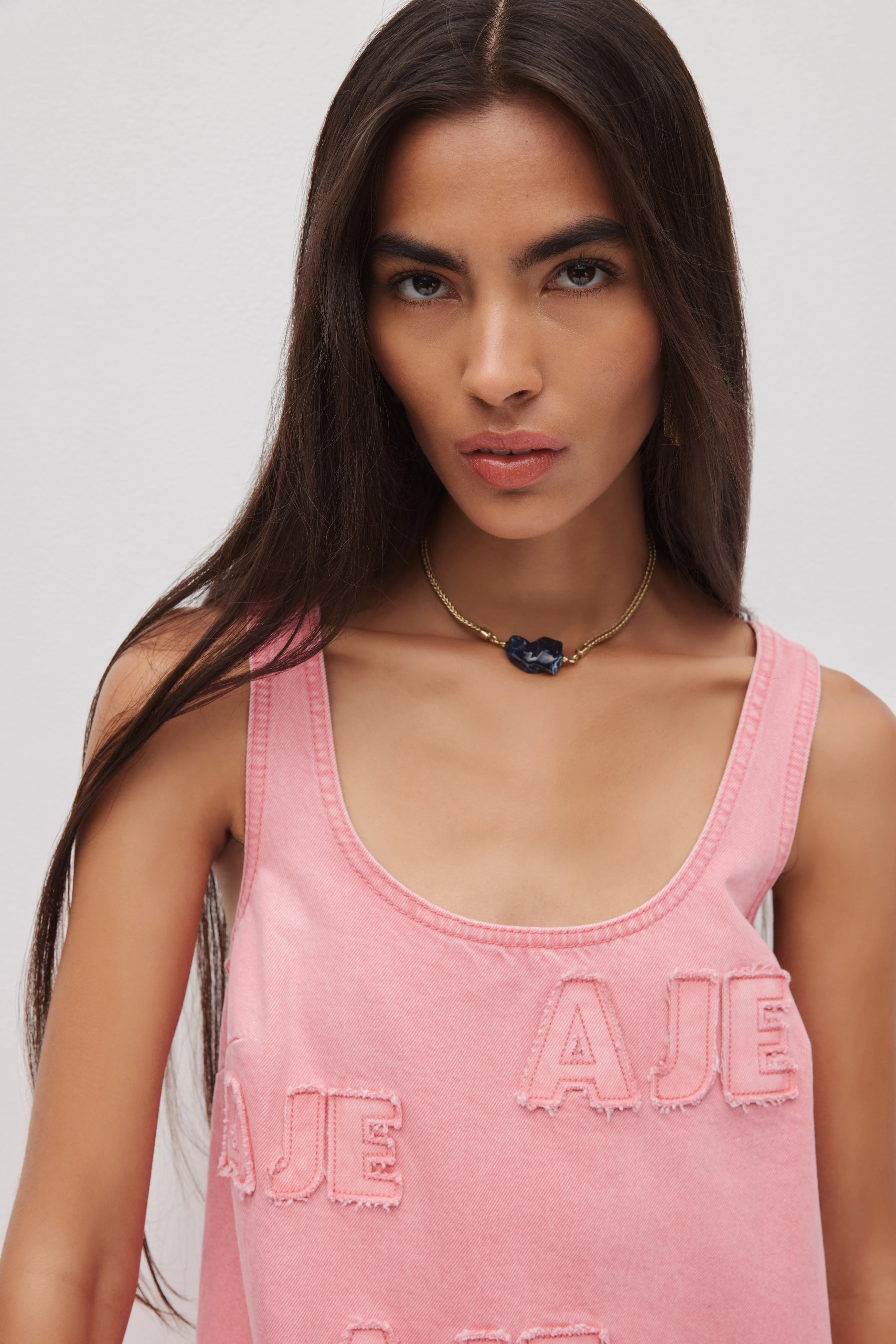 Electra Logo Denim Mini Dress - Image 4
