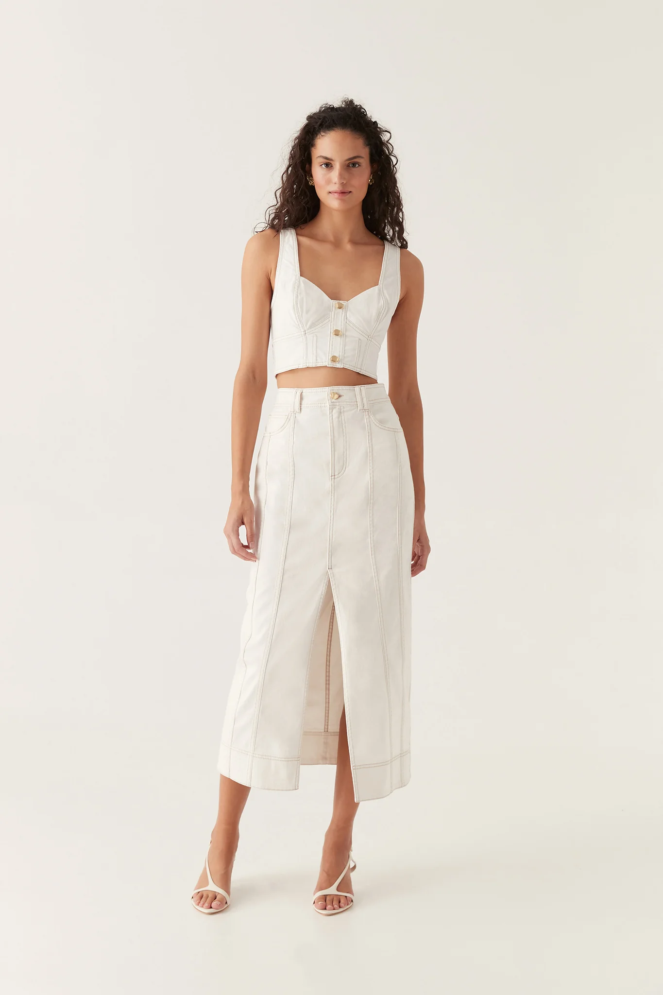 Elena Denim Cropped Bustier - Image 5