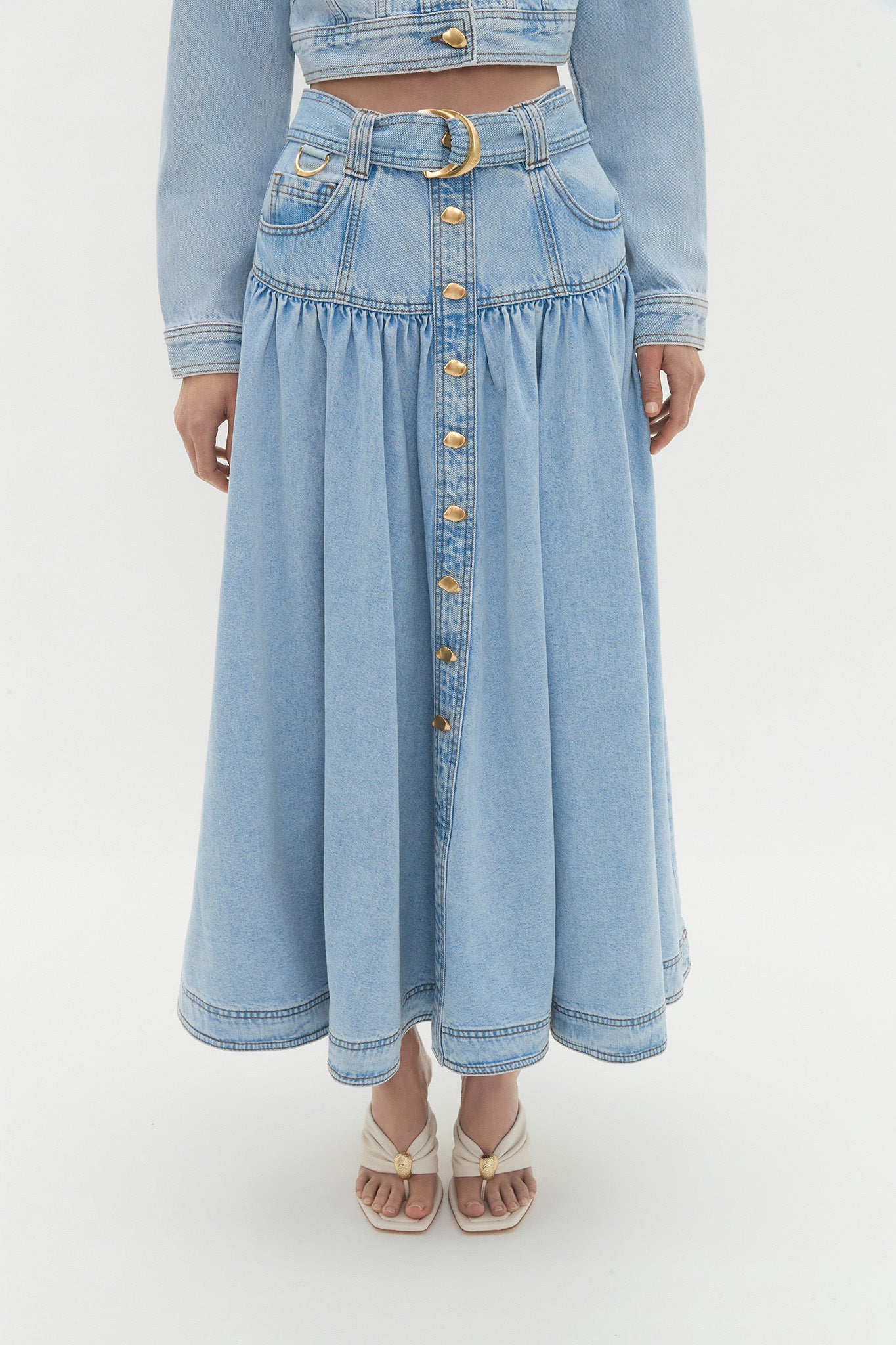 Elena Denim Midi Skirt - Image 3