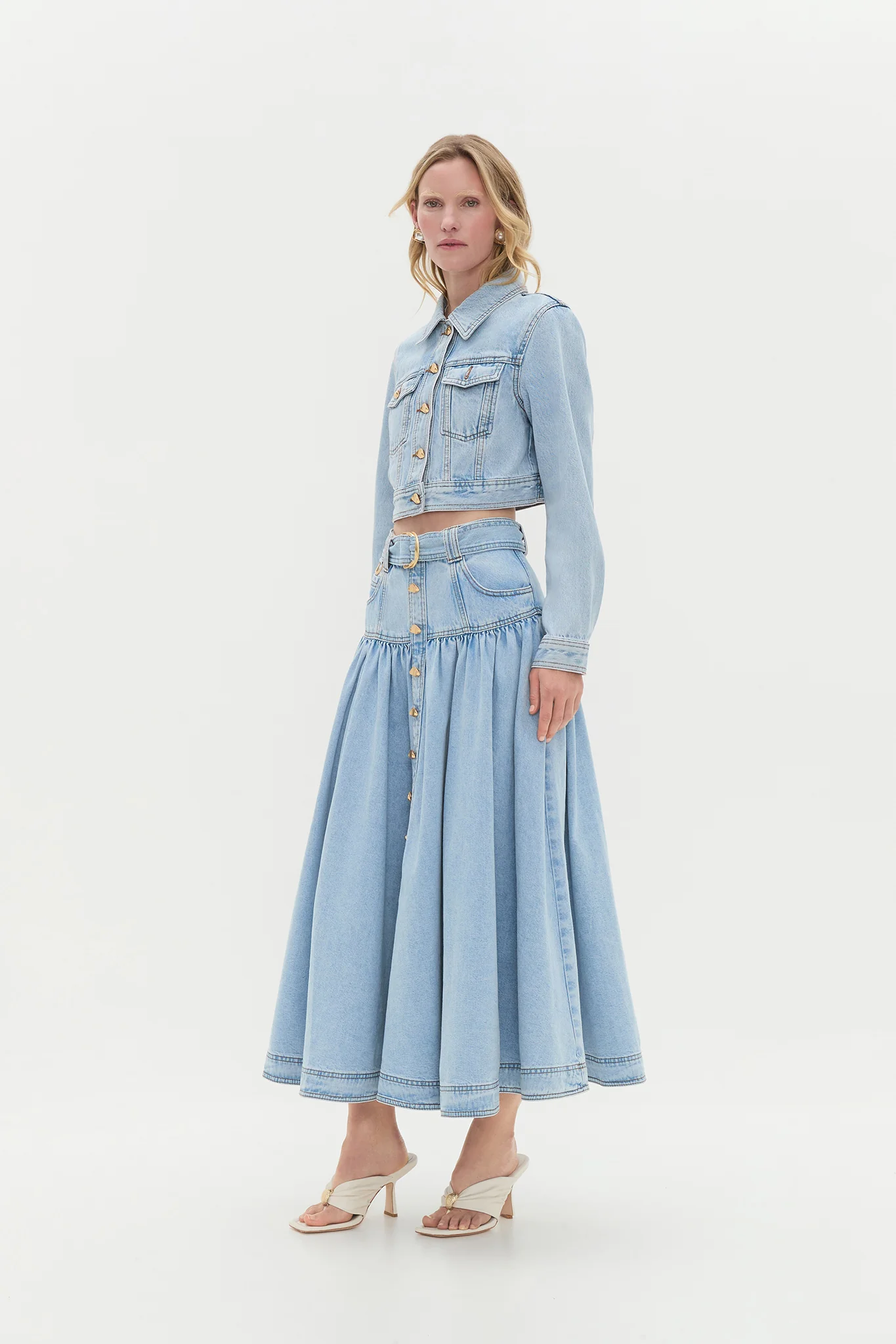Elena Denim Midi Skirt - Image 4