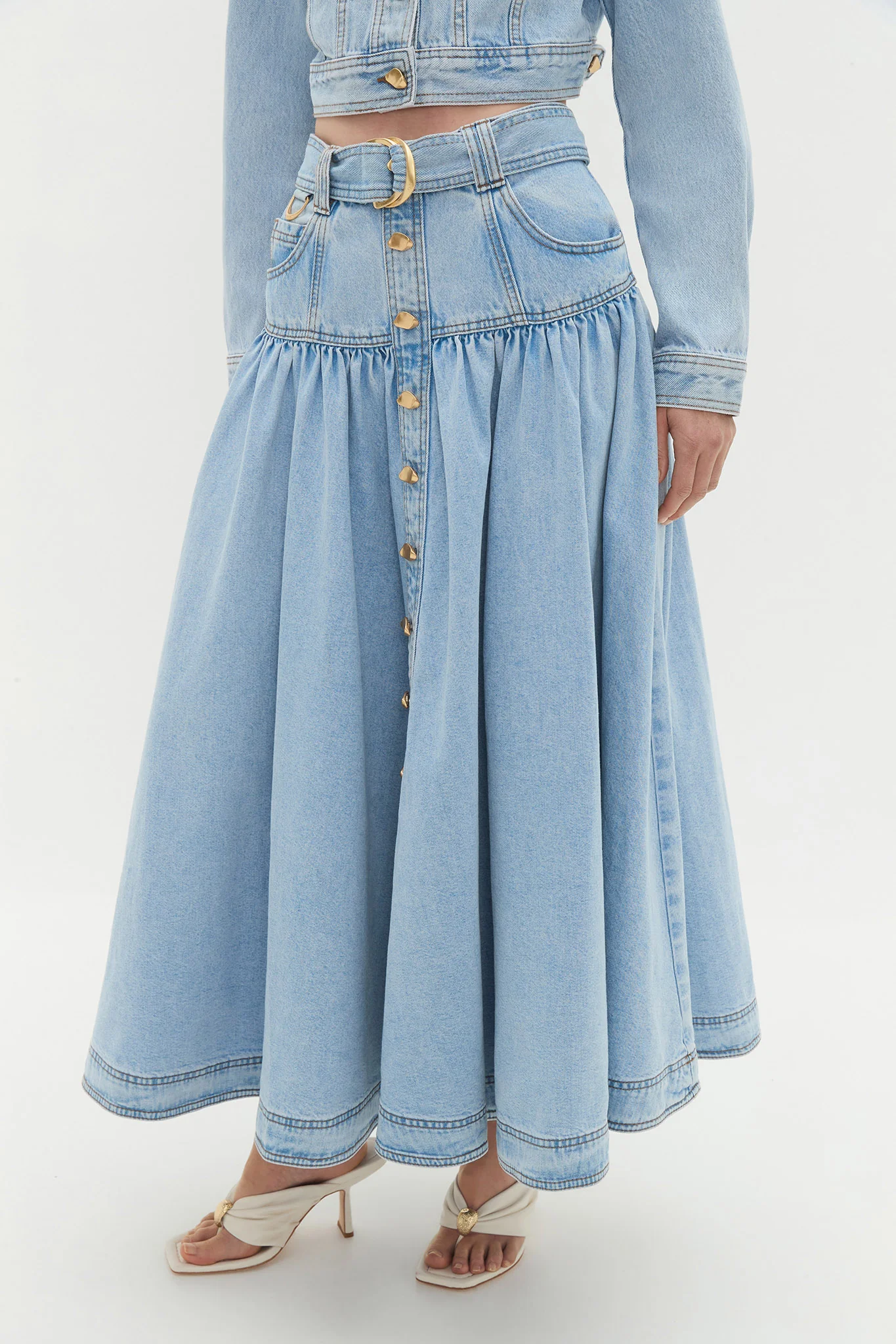 Elena Denim Midi Skirt - Image 5