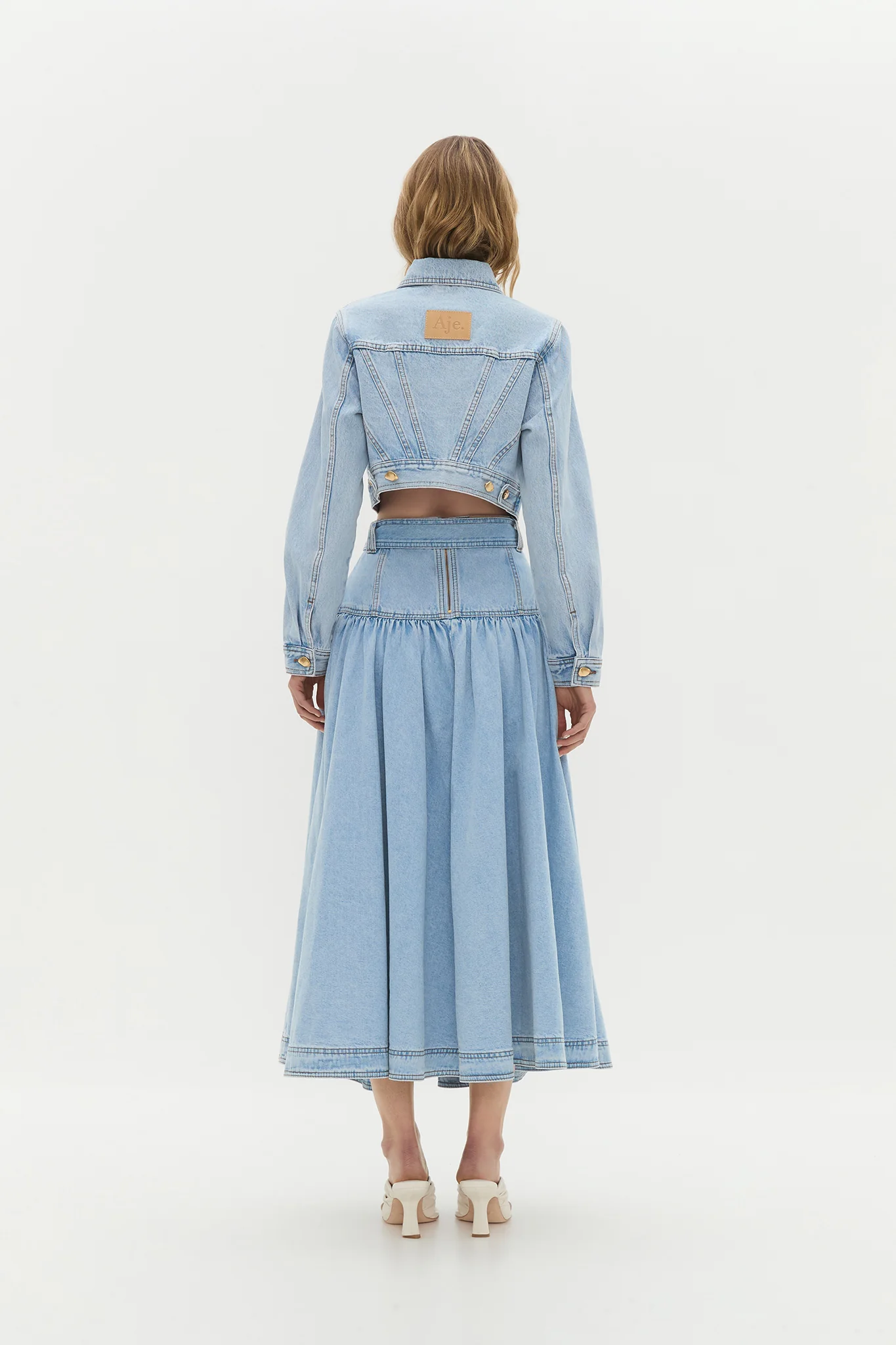 Elena Denim Midi Skirt - Image 7