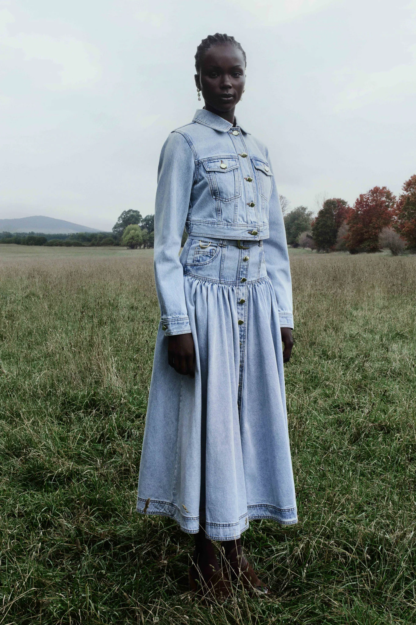Elena Denim Midi Skirt - Image 9