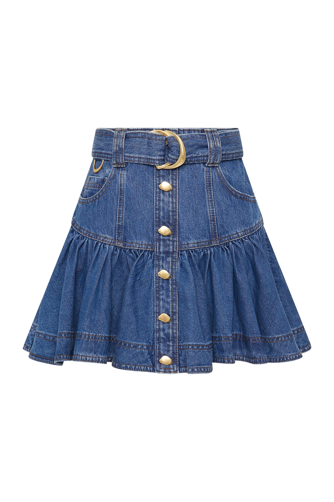 Elena Denim Mini Skirt - Image 2