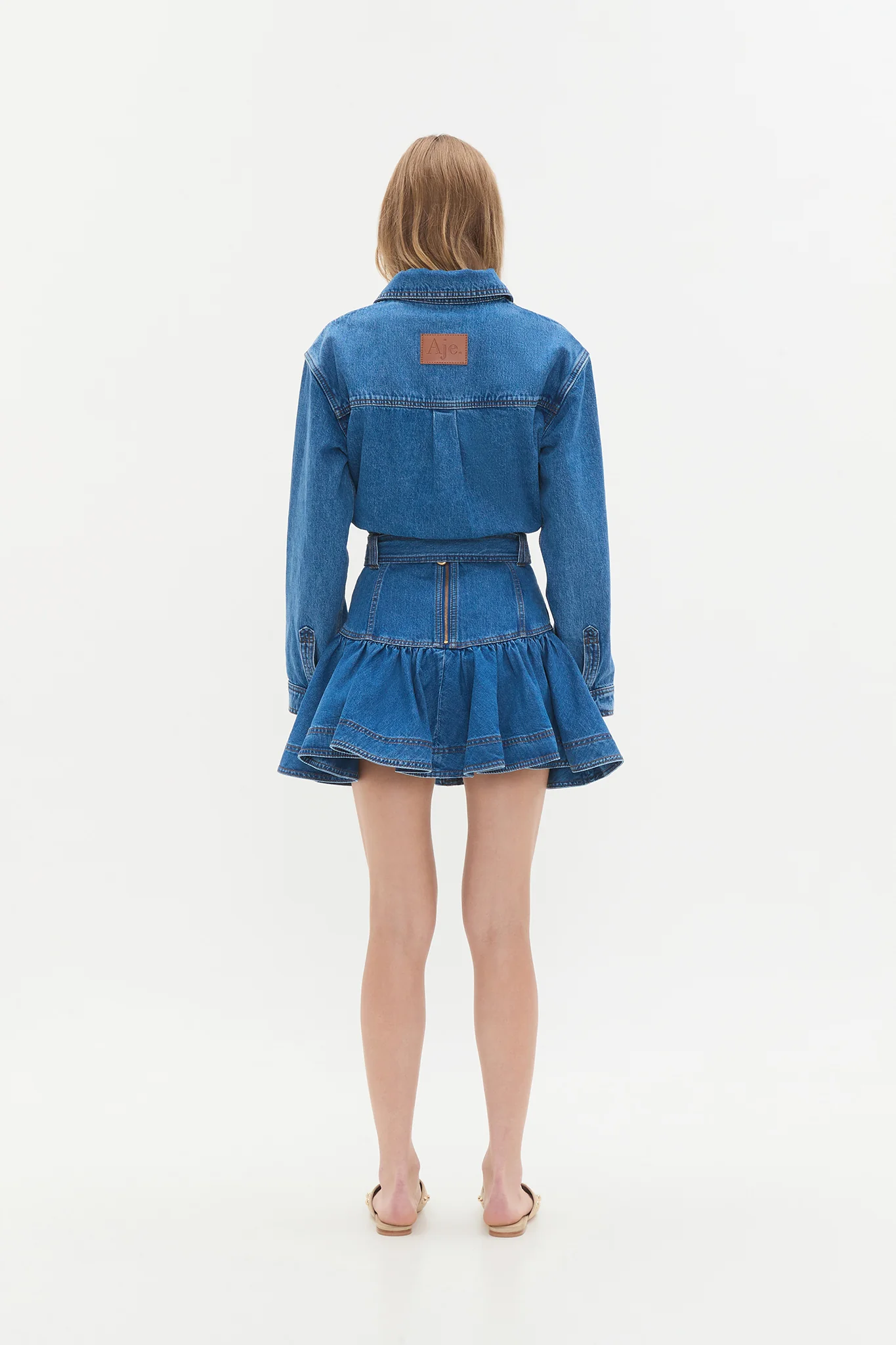 Elena Denim Mini Skirt - Image 8