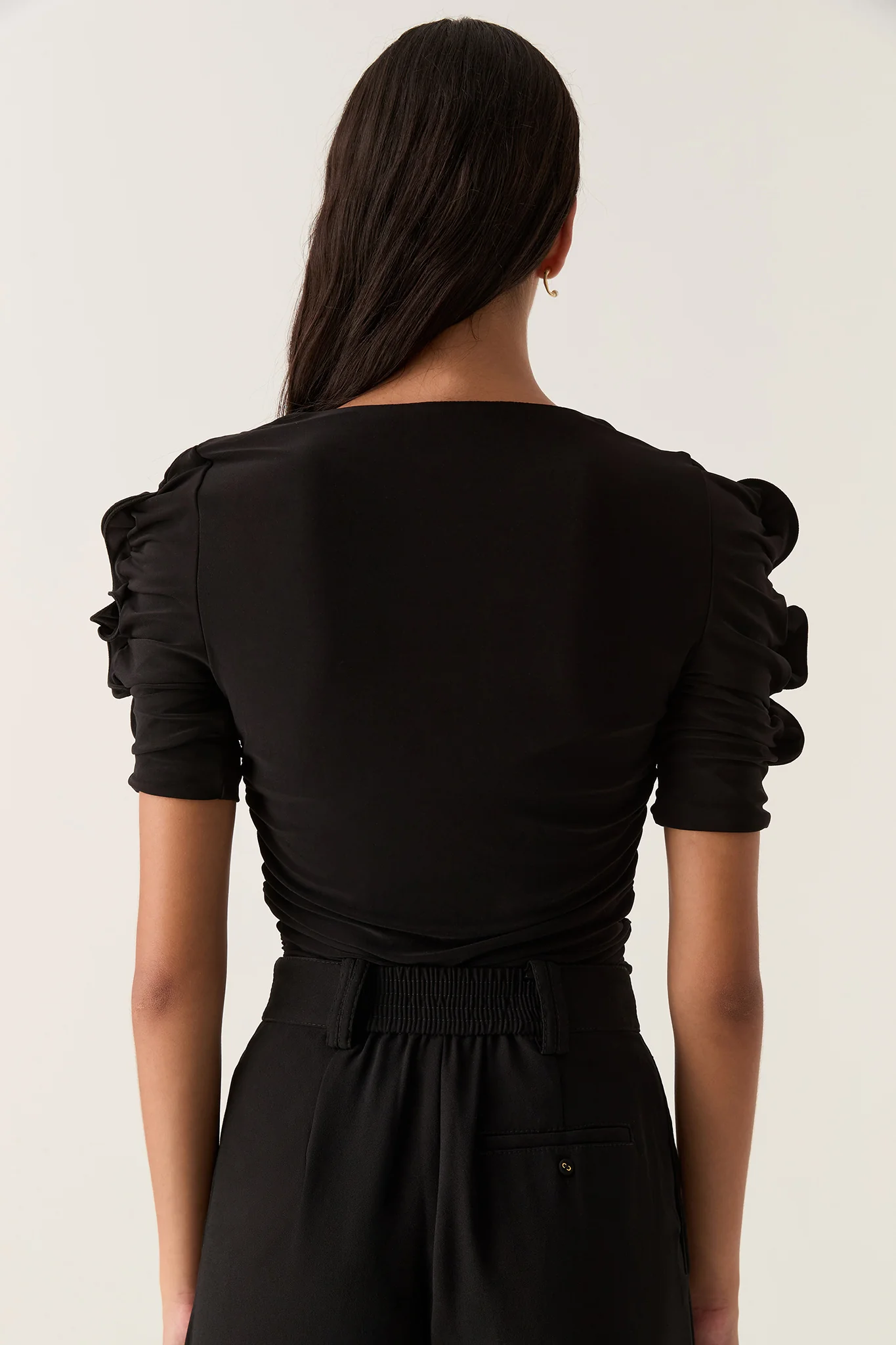Elixir Gathered Jersey Top - Image 6