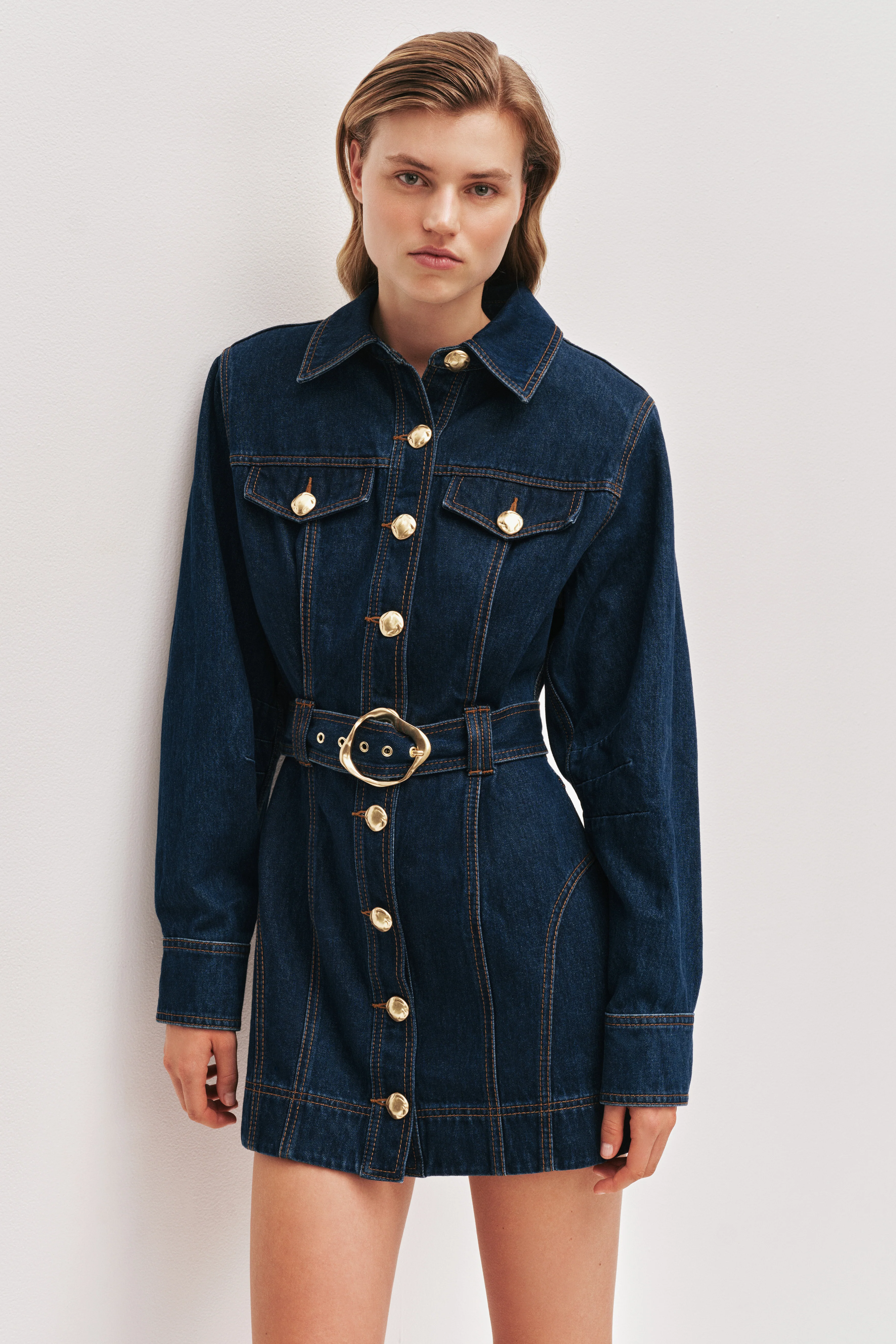 Elodi Denim Mini Dress - Image 3