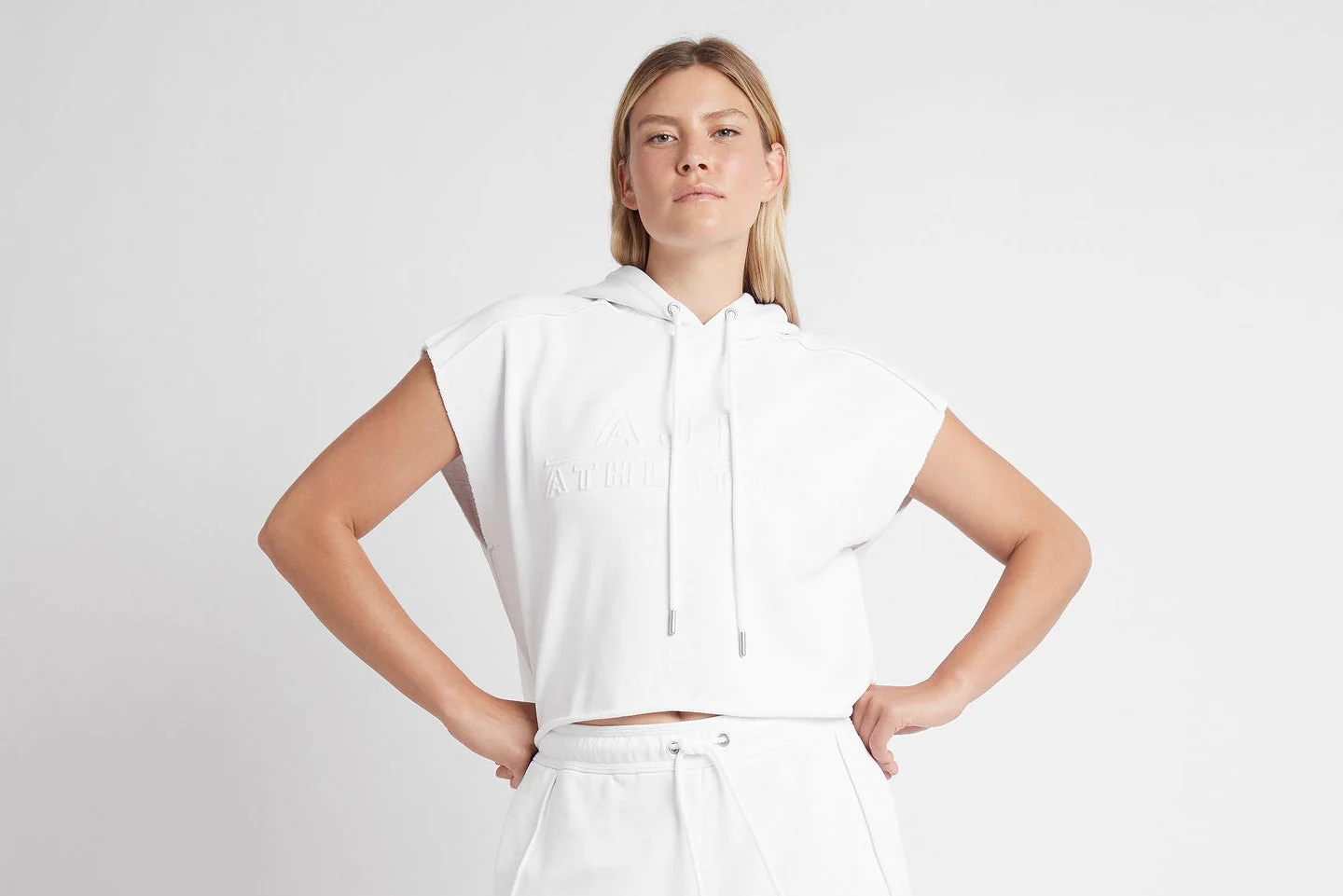 Embossed Classic Short Sleeve Cropped Hoodie 402 - Image 16