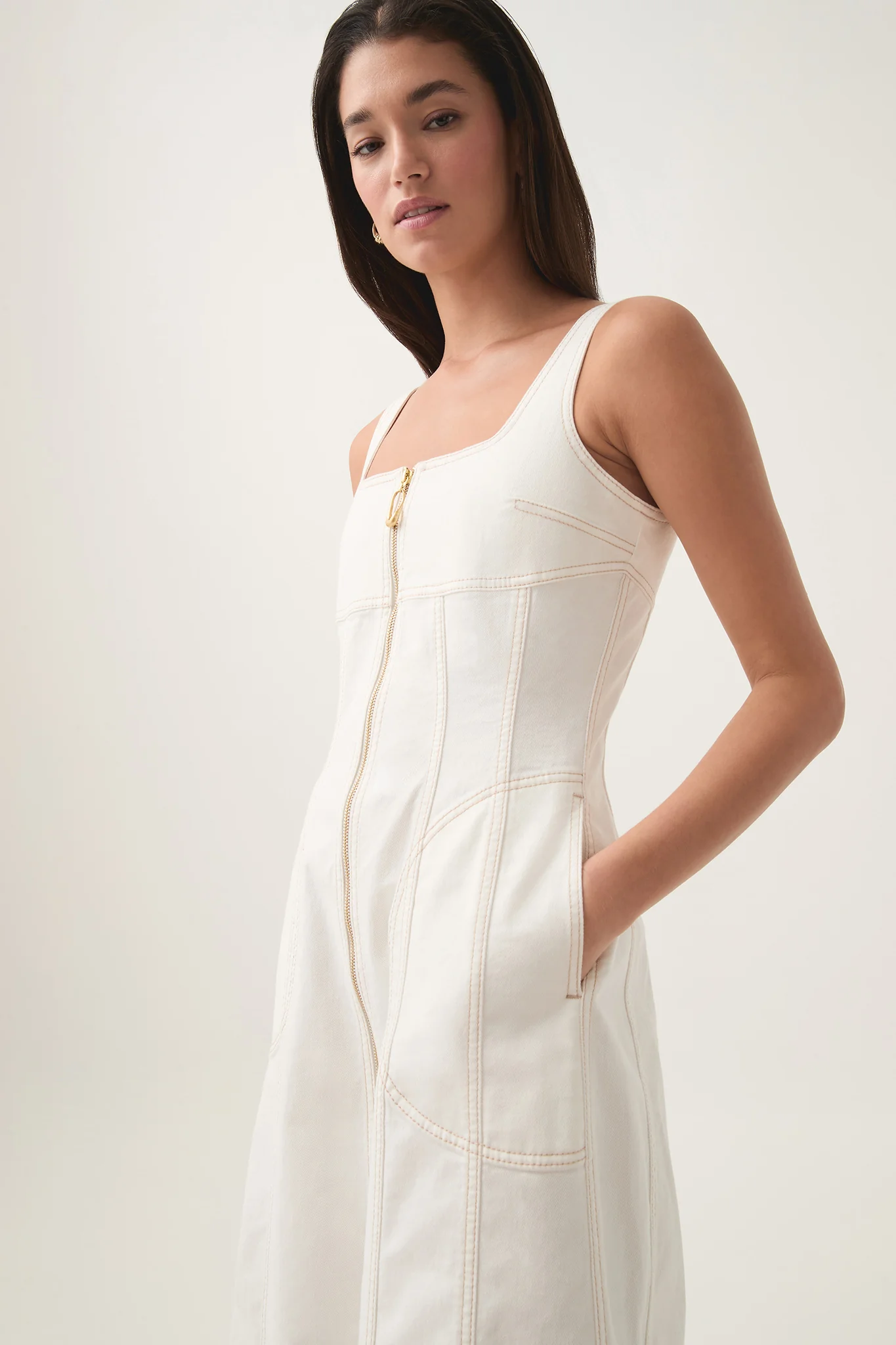Emilie Denim Midi Dress - Image 5