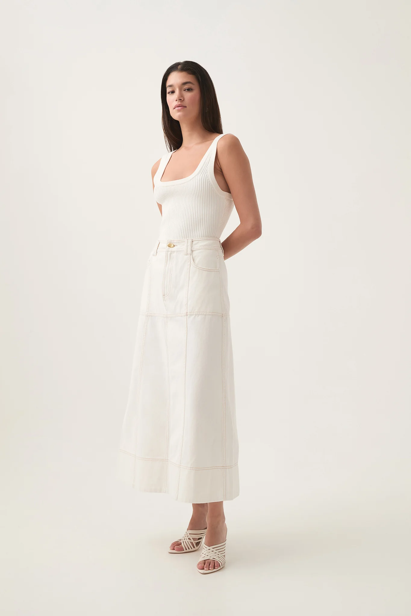 Emilie Denim Midi Skirt - Image 4