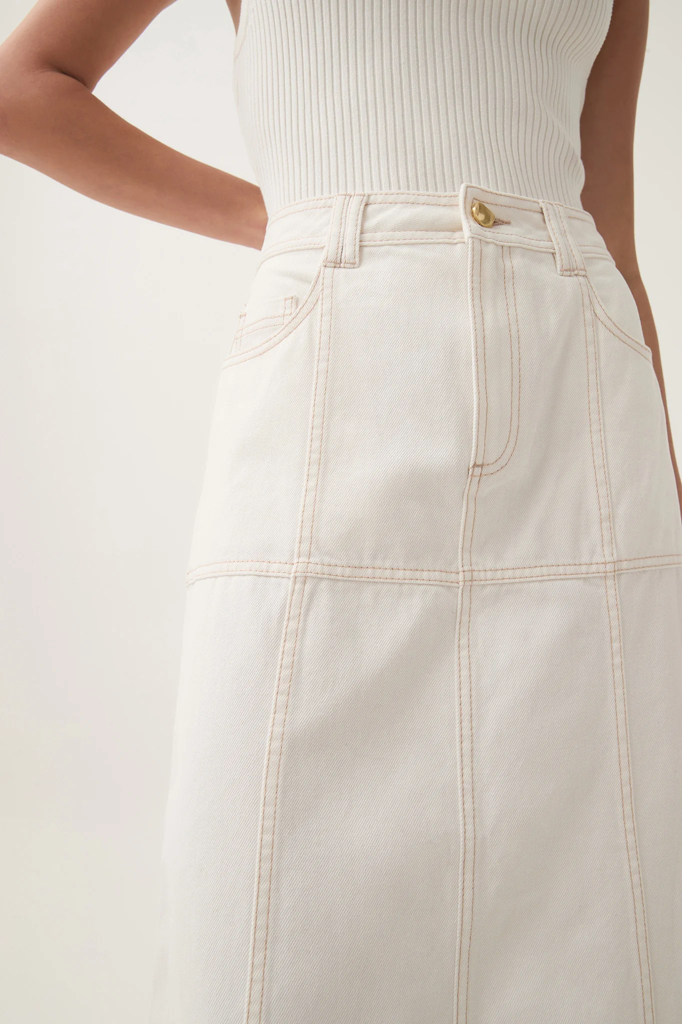 Emilie Denim Midi Skirt - Image 5