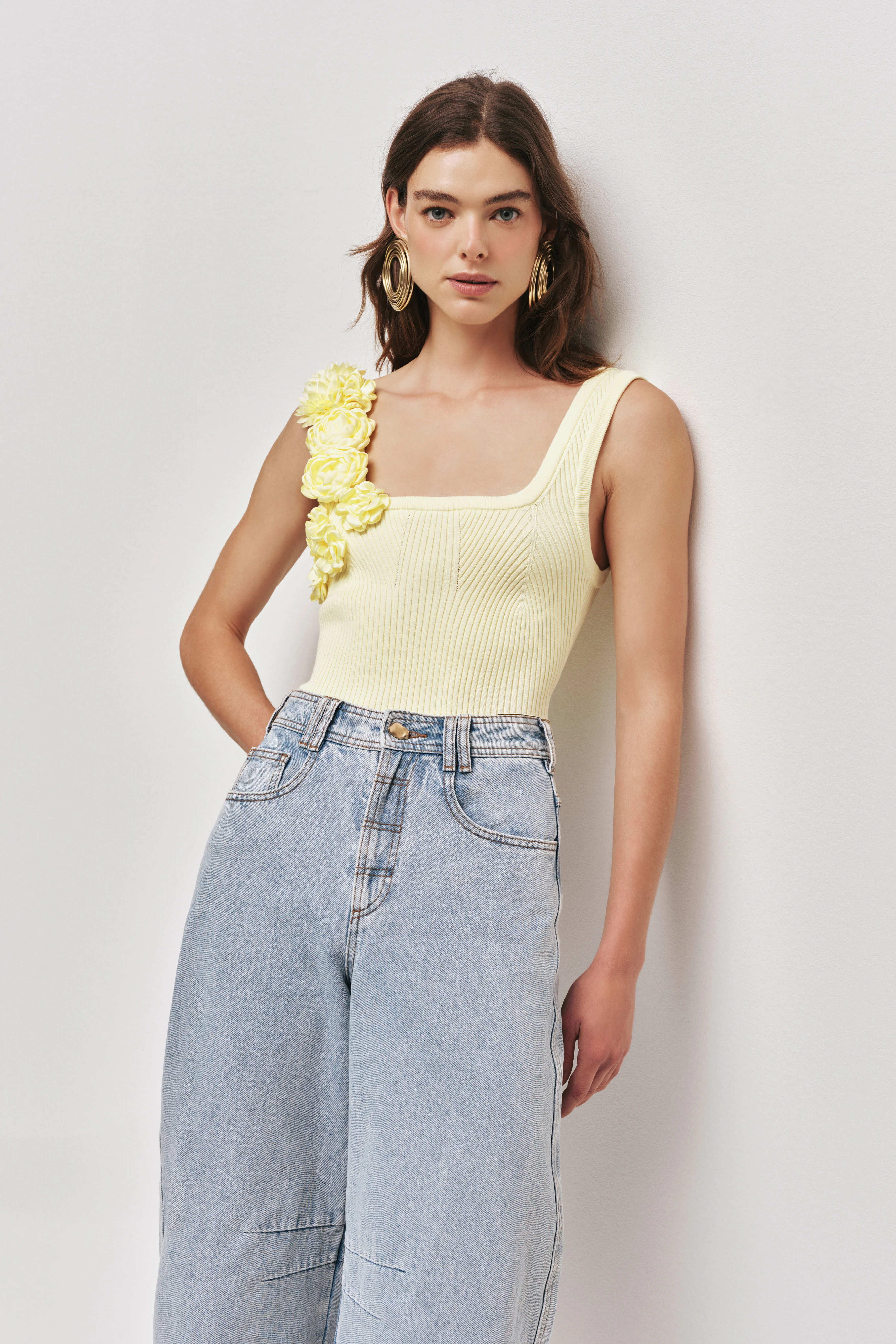 Emmy Flower Knit Tank - Image 3
