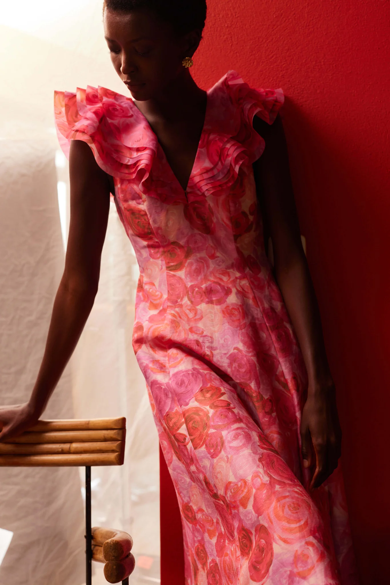Enchanted Plunge Midi Dress - Image 8