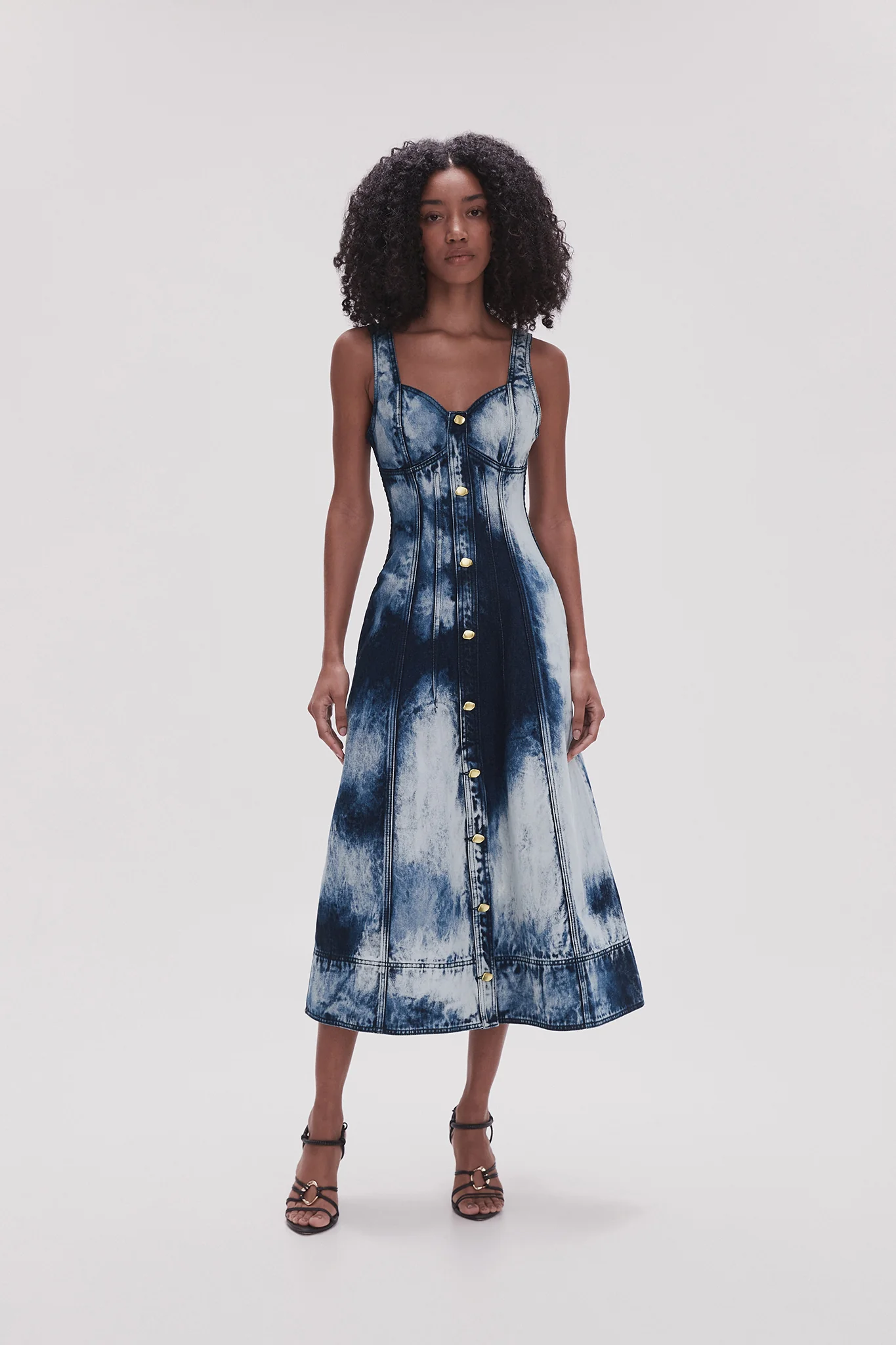 Enigma Denim Midi Dress - Image 3