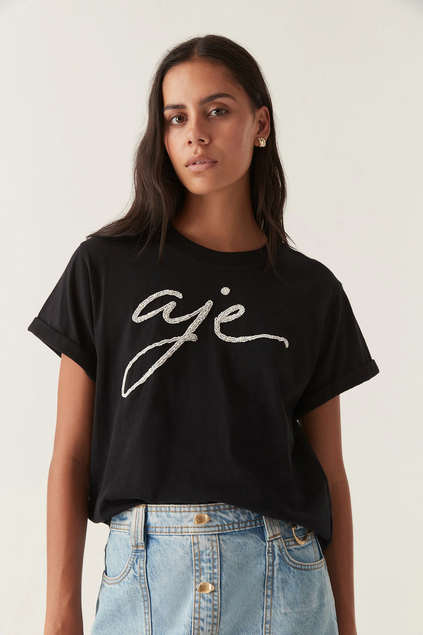 Enya Embellished Slim Tee - Image 3
