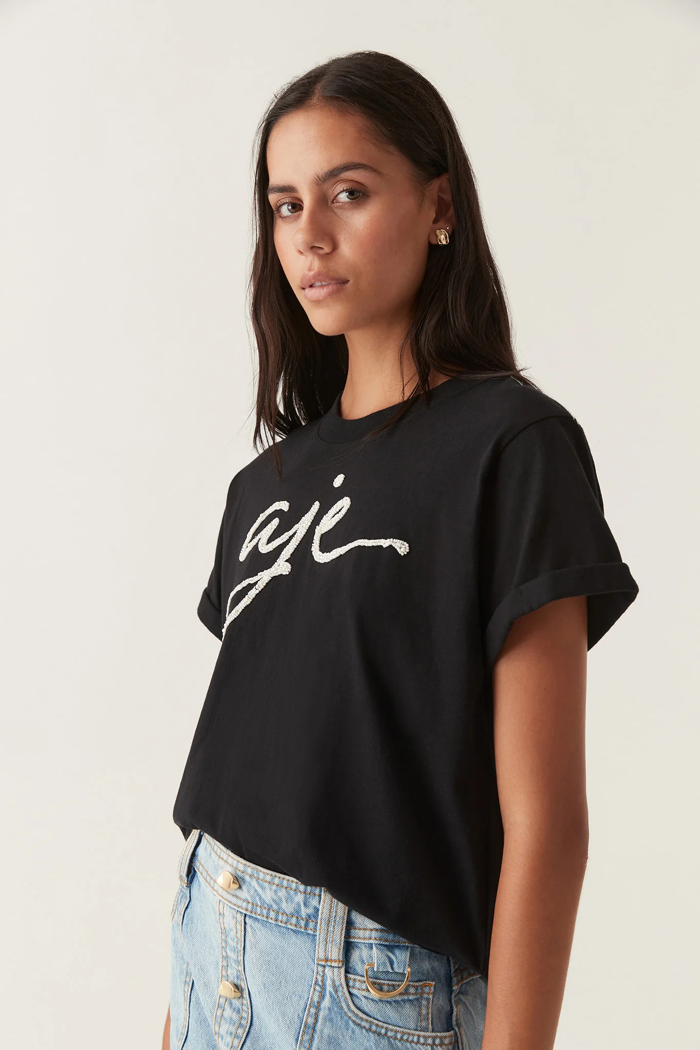 Enya Embellished Slim Tee - Image 4