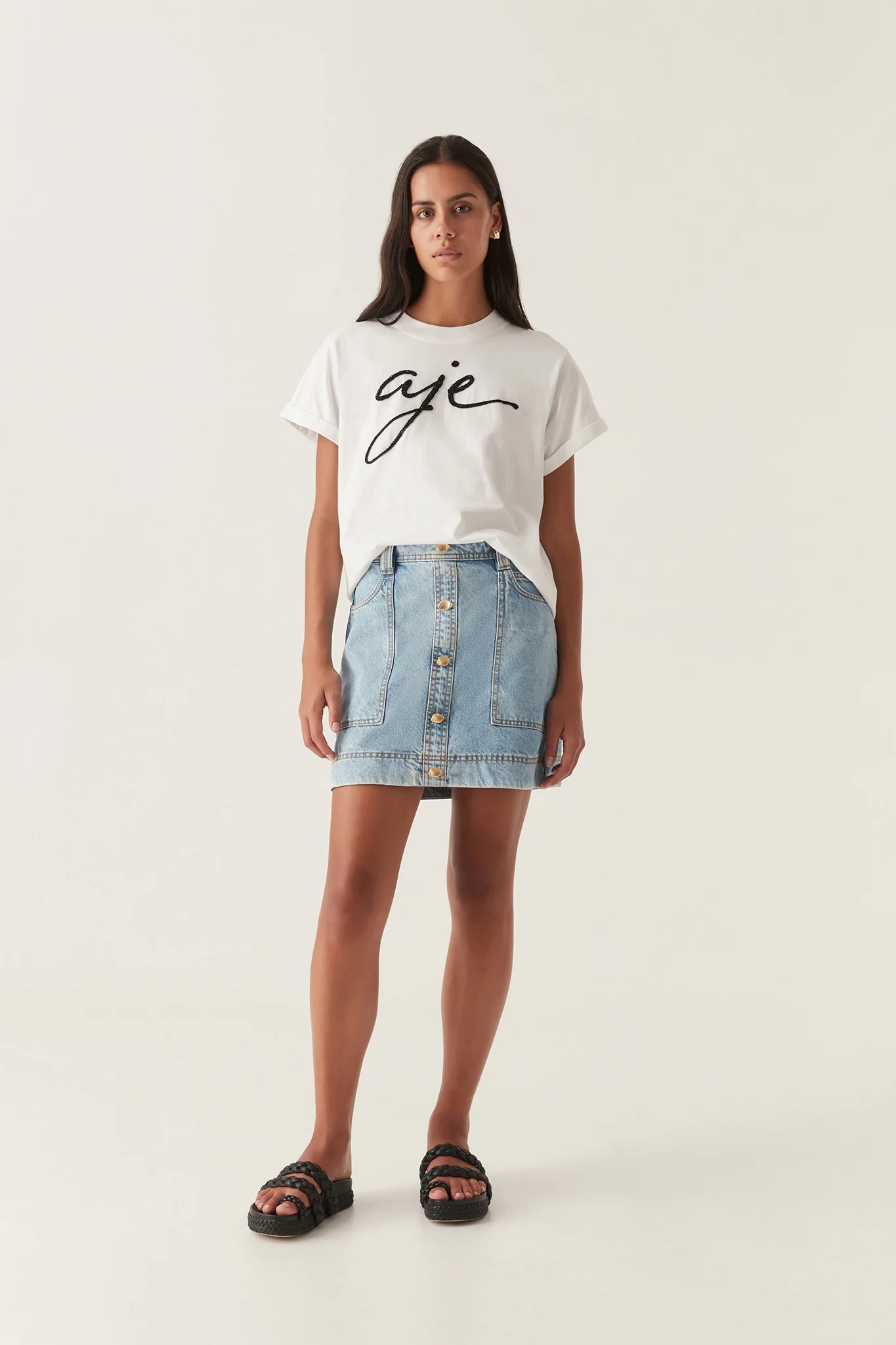 Enya Embellished Slim Tee - Image 3