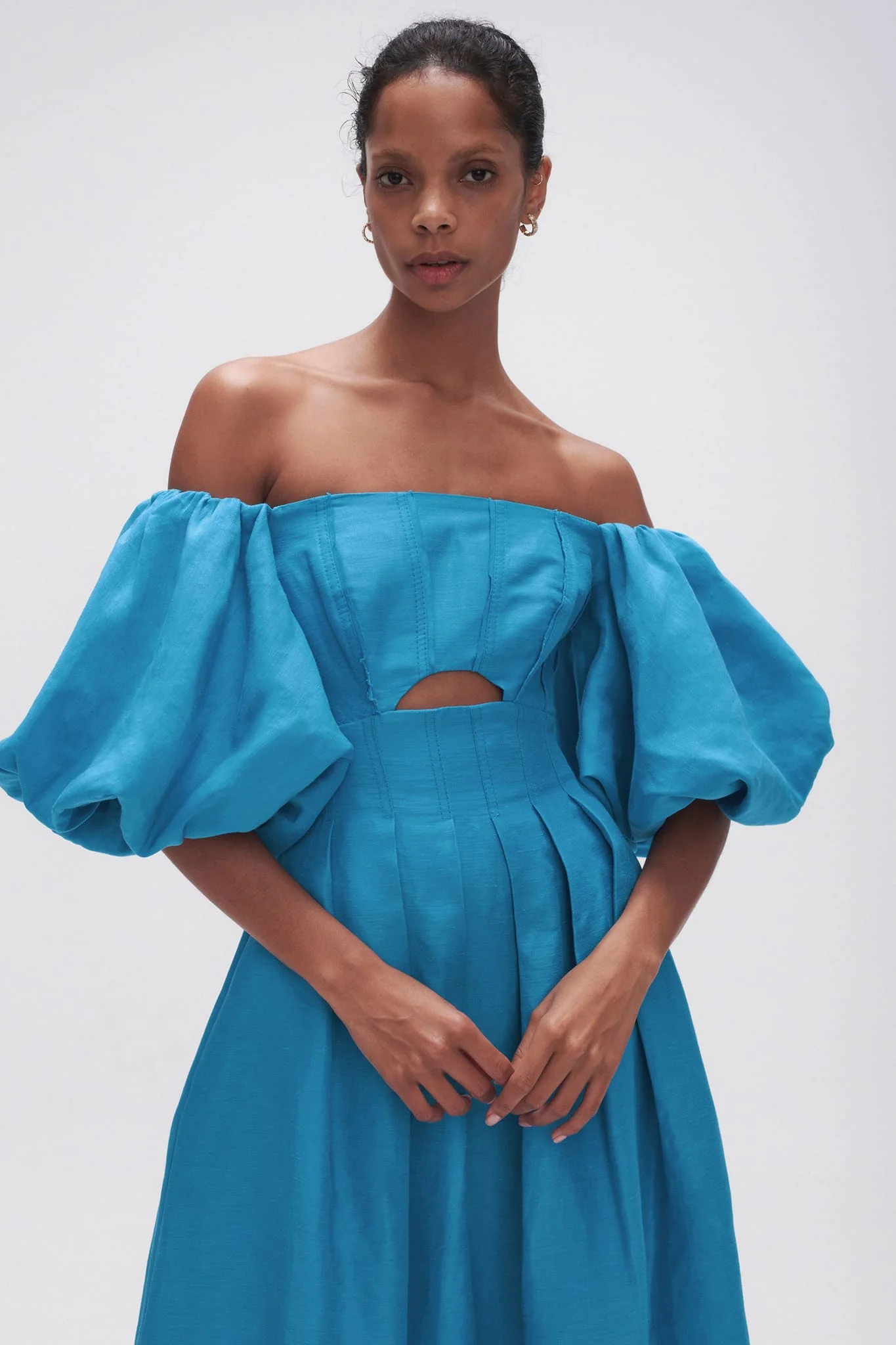 Eugenie Off Shoulder Midi Dress - Image 4