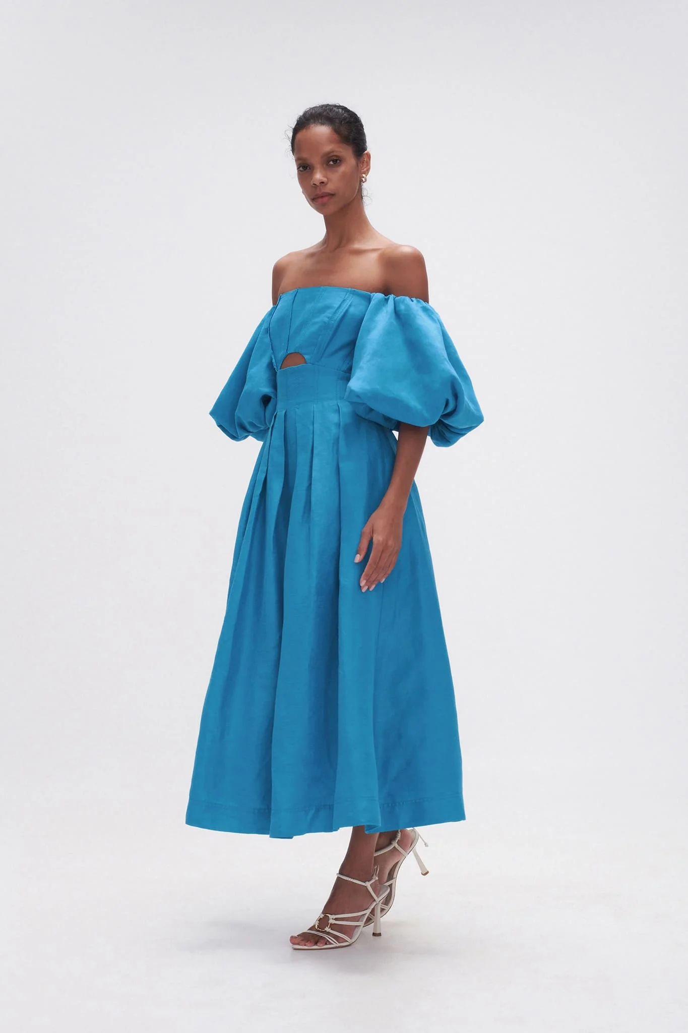 Eugenie Off Shoulder Midi Dress - Image 5