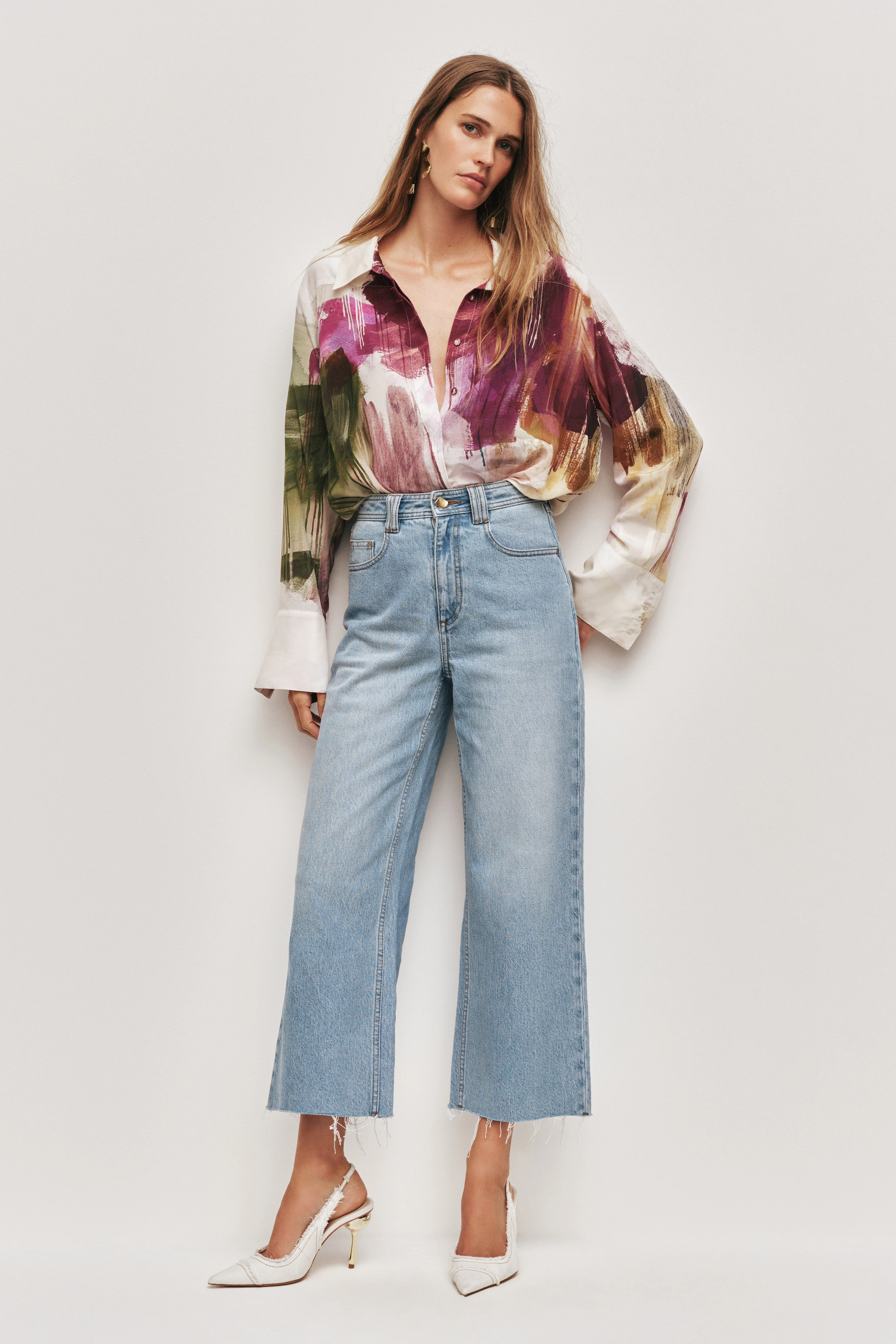 Eva Wide Leg Crop Jean - Image 3
