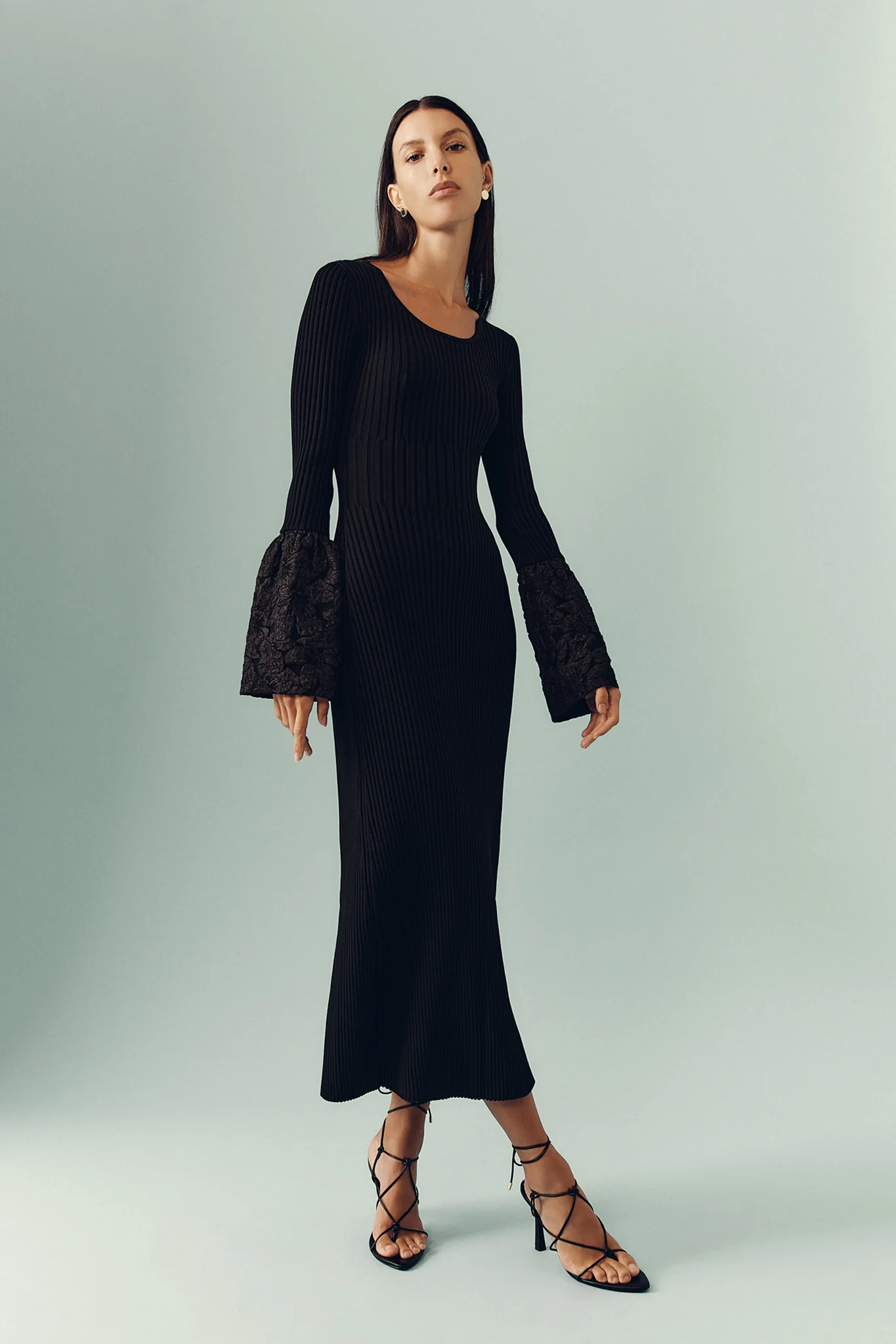 Flute Knit Midi Dress - Image 7