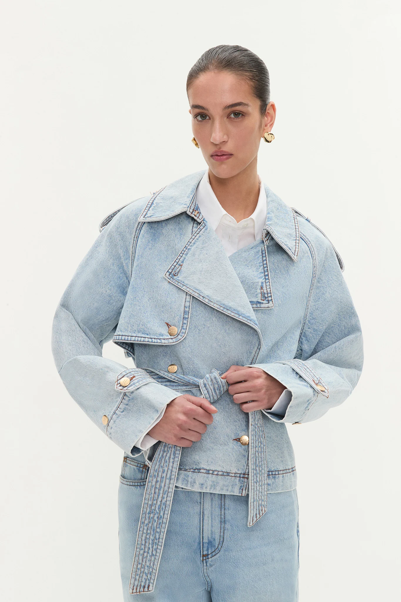 Flynn Cropped Trench - Image 4